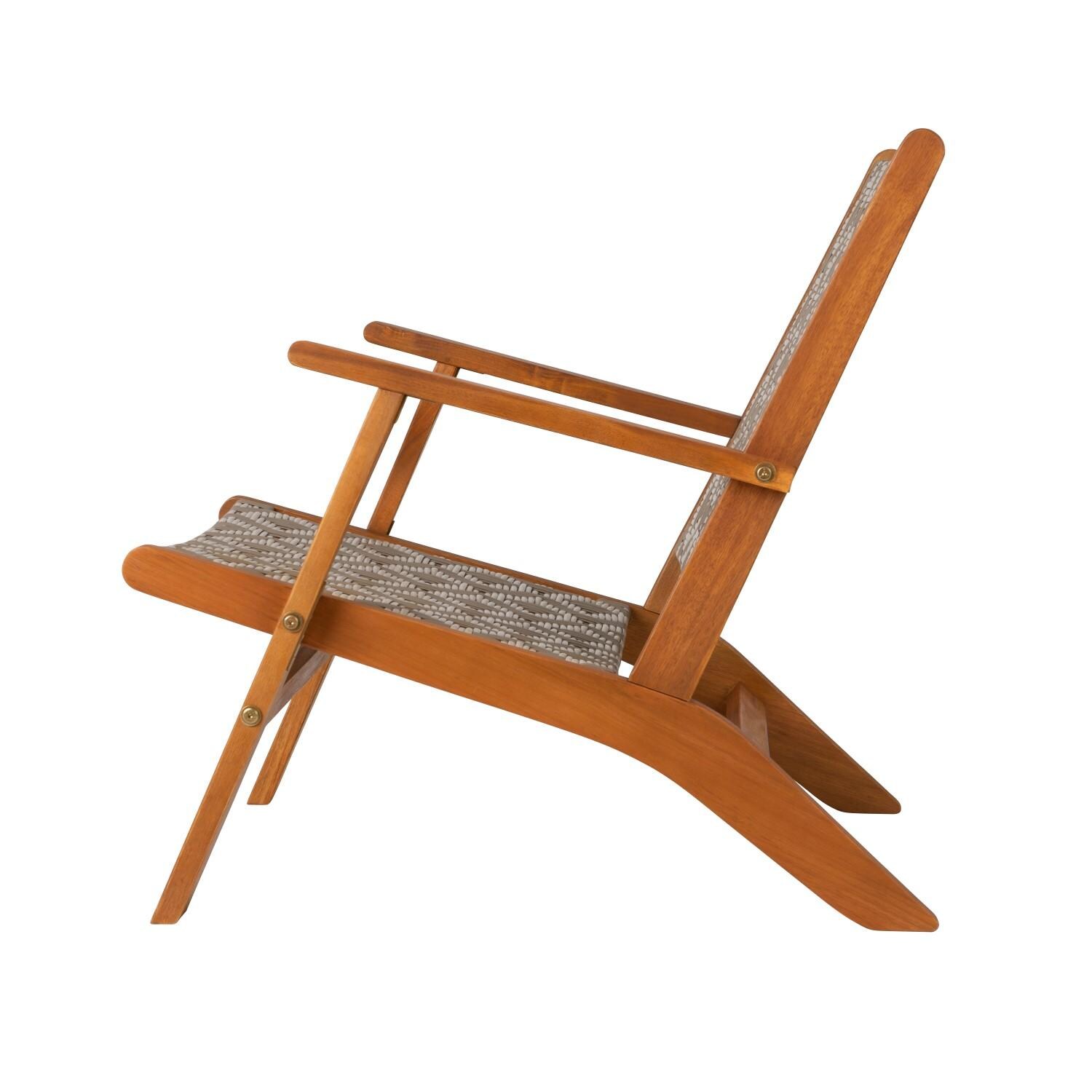 Crewview Outdoor Chair w/ All Weather Wicker Weave by Ultimate Patio - Side - White Background thumbnail