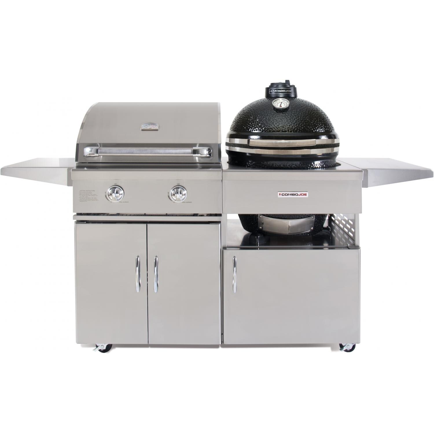 Do Joe Combojoe 26 Inch Natural Gas Grill And Black With Do Joe Combojoe 26 Inch Natural Gas Grill And Black With Stainless Bands On Cart Bbq Guys