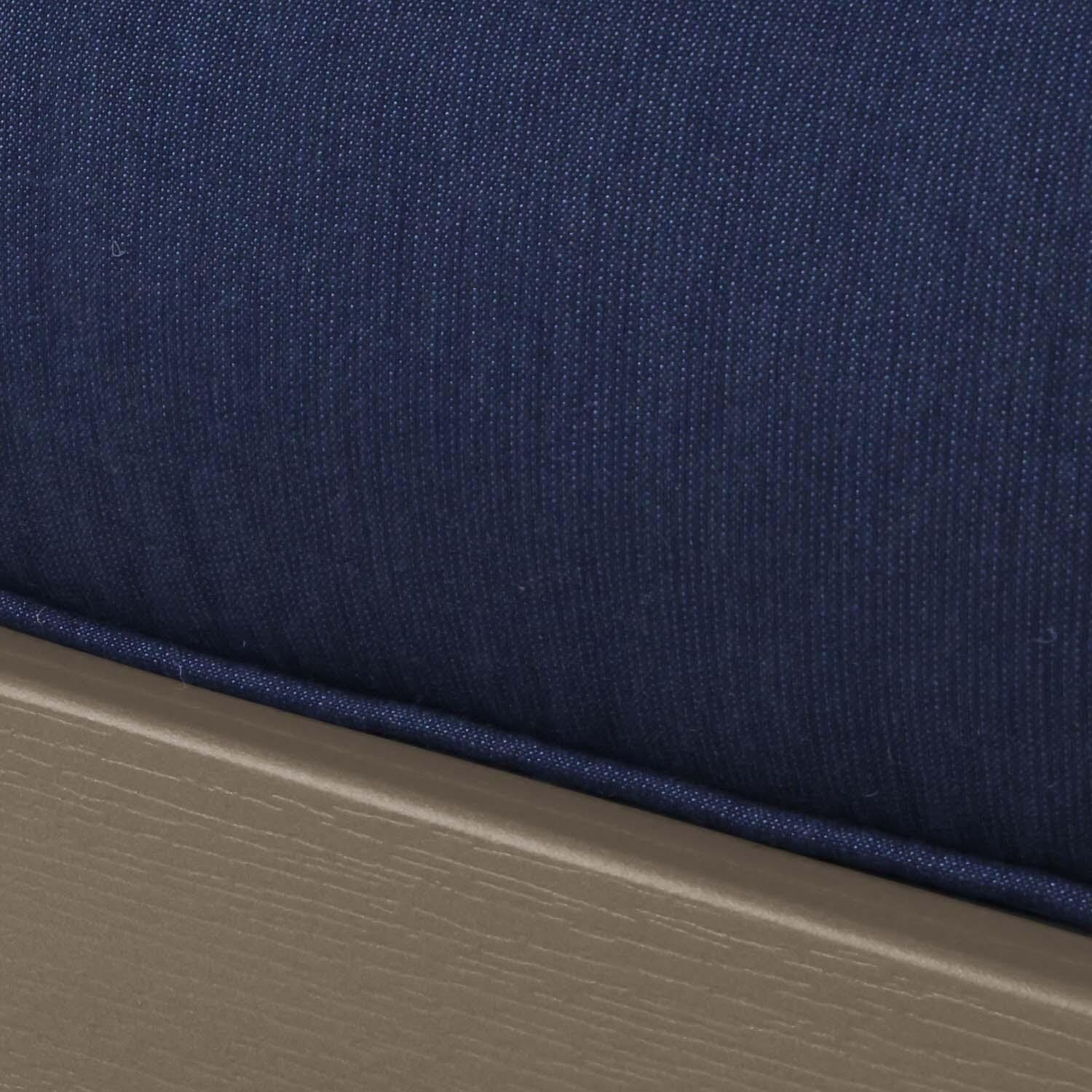 Blushing Bay Recycled Plastic Ottoman in Spectrum Indigo/Woodland Brown by Lakeview Outdoor Designs - Cushion - Detail thumbnail