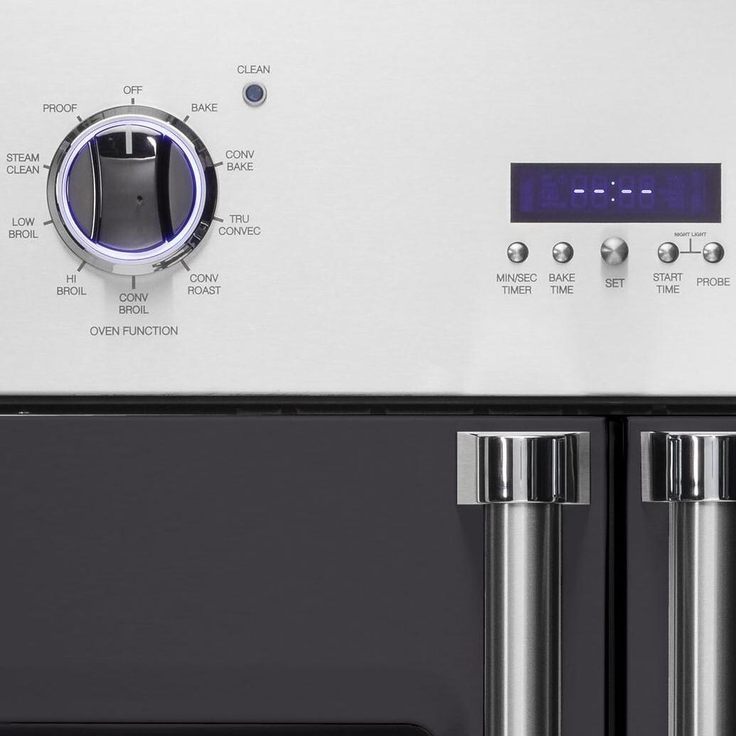 Viking Professional 7 Series 30-Inch Built-In French Door Convection Electric Oven - Close-up of Controls thumbnail
