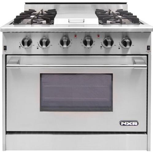 NXR 36Inch 4Burner Natural Gas Professional Range With Griddle