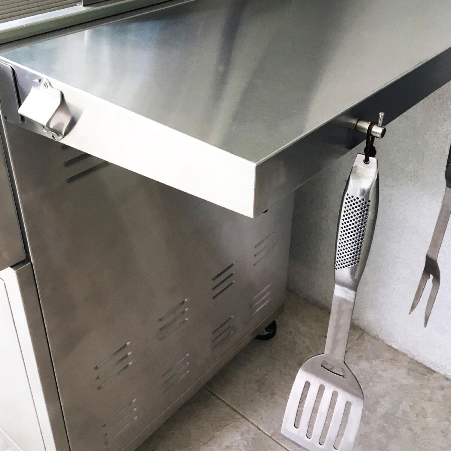 XO Appliance Pro-Grade 30-in 2 Burner Natural Gas Grill w/ Rotisserie Burner - Tool Hooks - Detail thumbnail