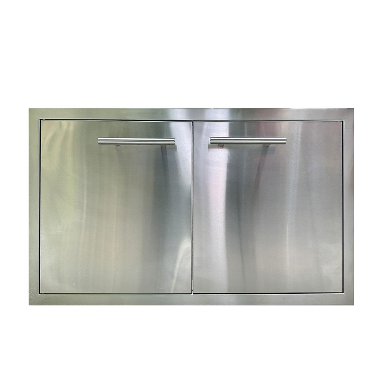 XO Appliance XOG36PANTRY Pro-Grade 36-Inch Outdoor Stainless Steel Sealed Pantry Double Access Door - White Background thumbnail