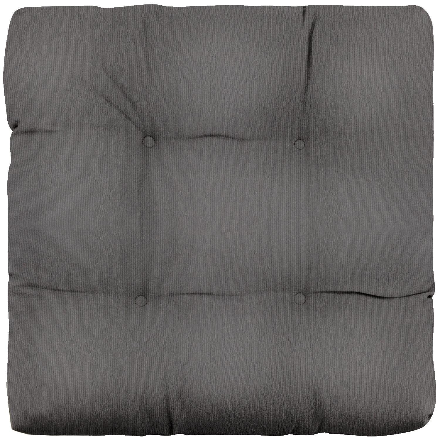 Sunbrella Canvas Charcoal Extra Large Outdoor Replacement Seat Cushion By UltimatePatio.com - Top View thumbnail