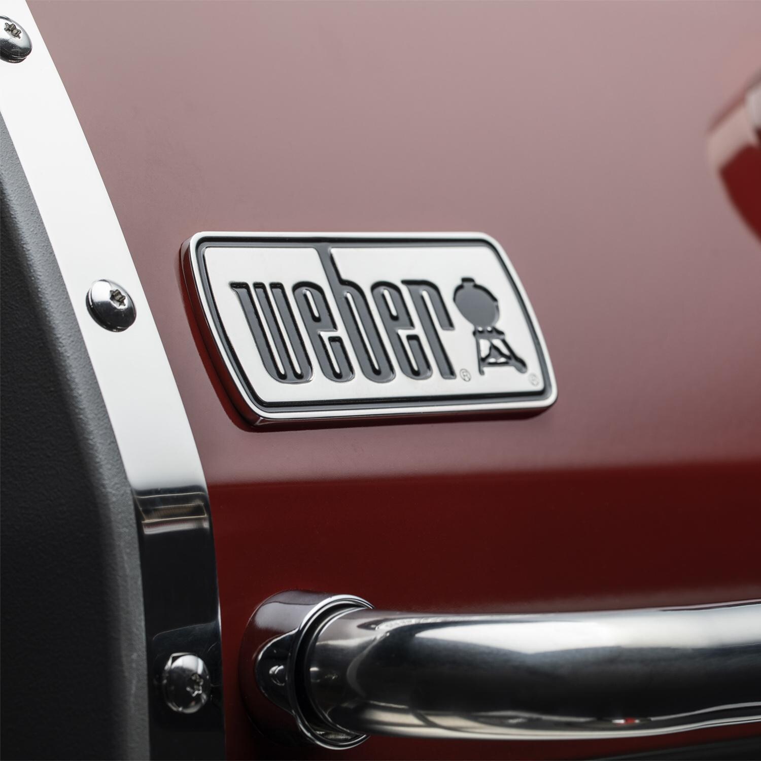 Weber Genesis II 61032001 E-330 Propane Gas Grill - Crimson (2019) - Crimson Color Porcelain-Enameled Finish Lid thumbnail