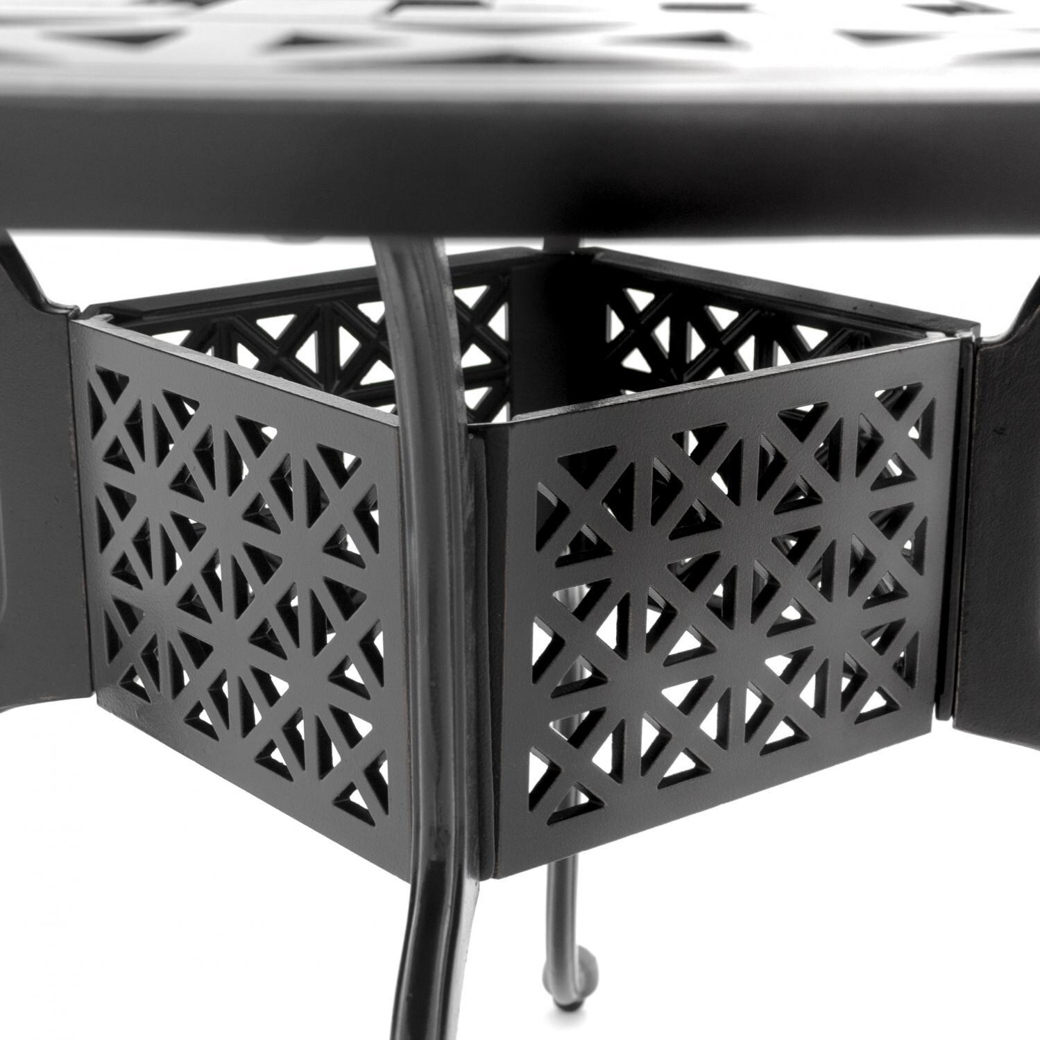 Classique 48-Inch Round Cast Aluminum Patio Dining Table - Box Stretcher Detail thumbnail