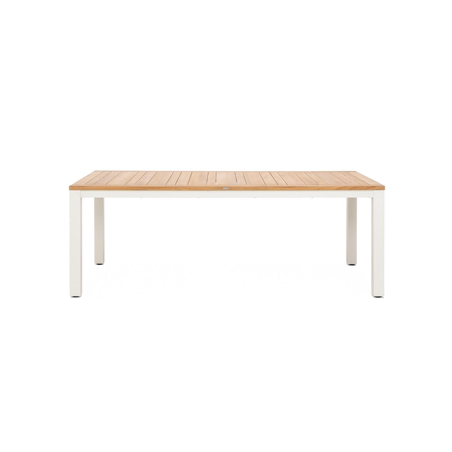 Teak + Table Paros 82 Inch Rectangular Dining Table in White - White Background thumbnail