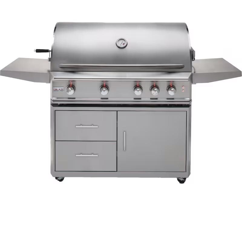 Blaze Professional LUX 44-Inch 4-Burner Natural Gas Grill w/ Rear Infrared Burner - Front - White Background thumbnail