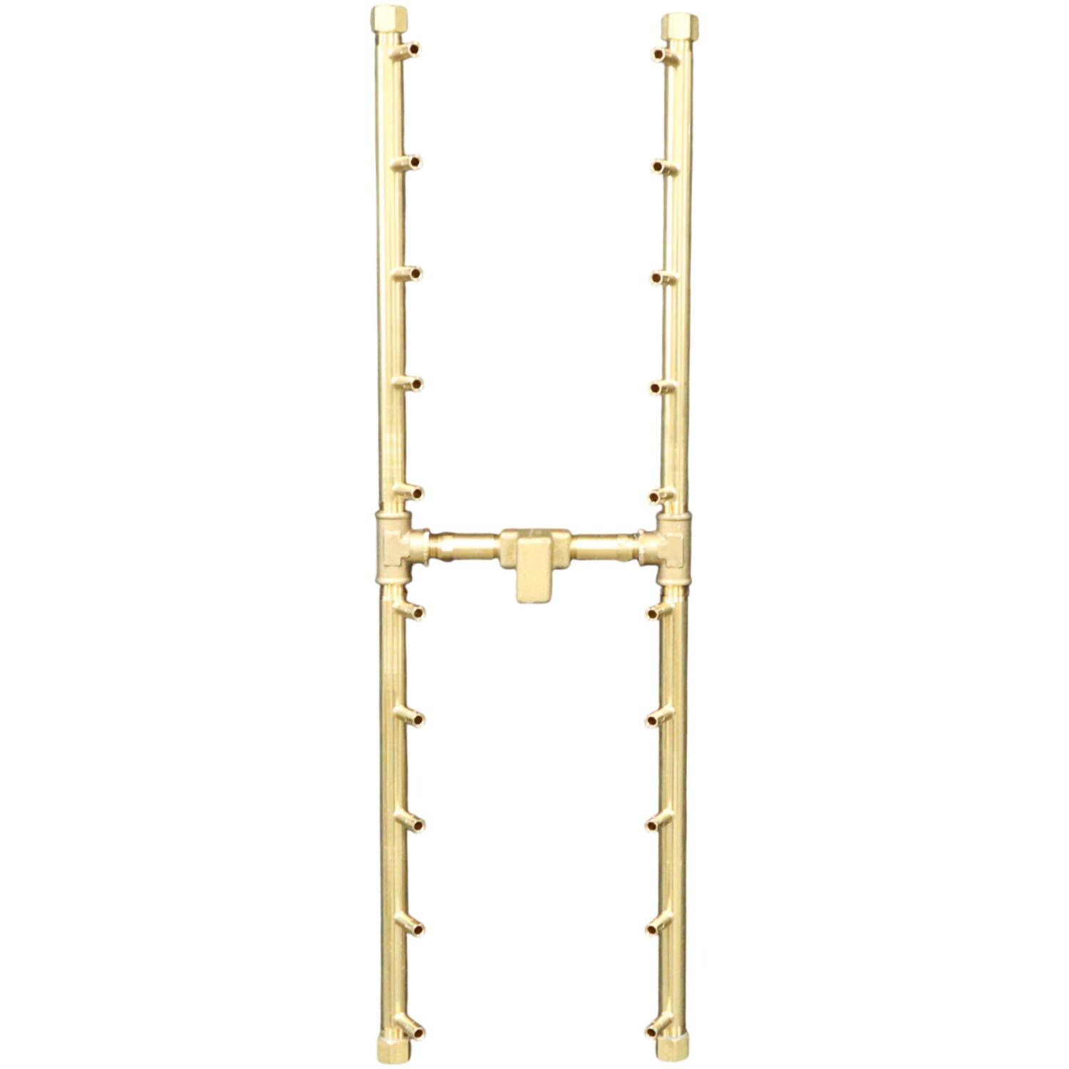 Warming Trends 30 X 9 Inch H-Style Brass Natural Gas/Propane Burner