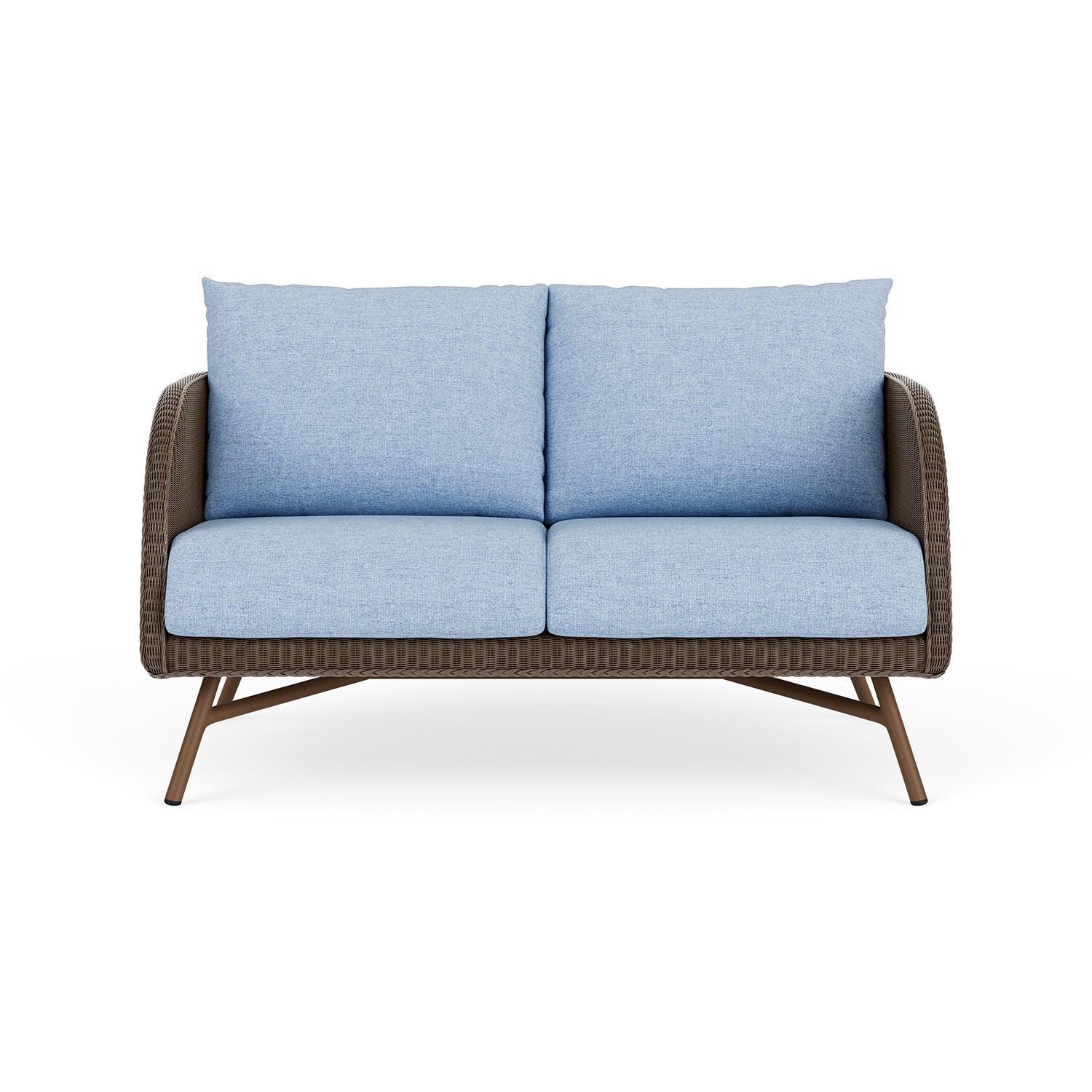 Lloyd Flanders Essence Loveseat W/Demo Skyway Fabric - Bark Finish thumbnail