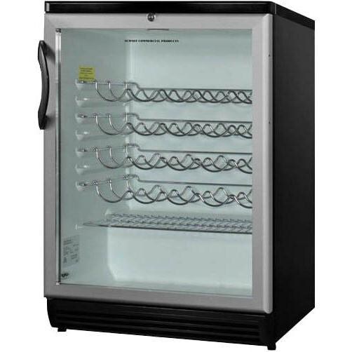 Summit Commercial 36 Bottle Built-In / Freestanding Wine Cellar / Cooler - SWC6GBLBI - Angle View thumbnail