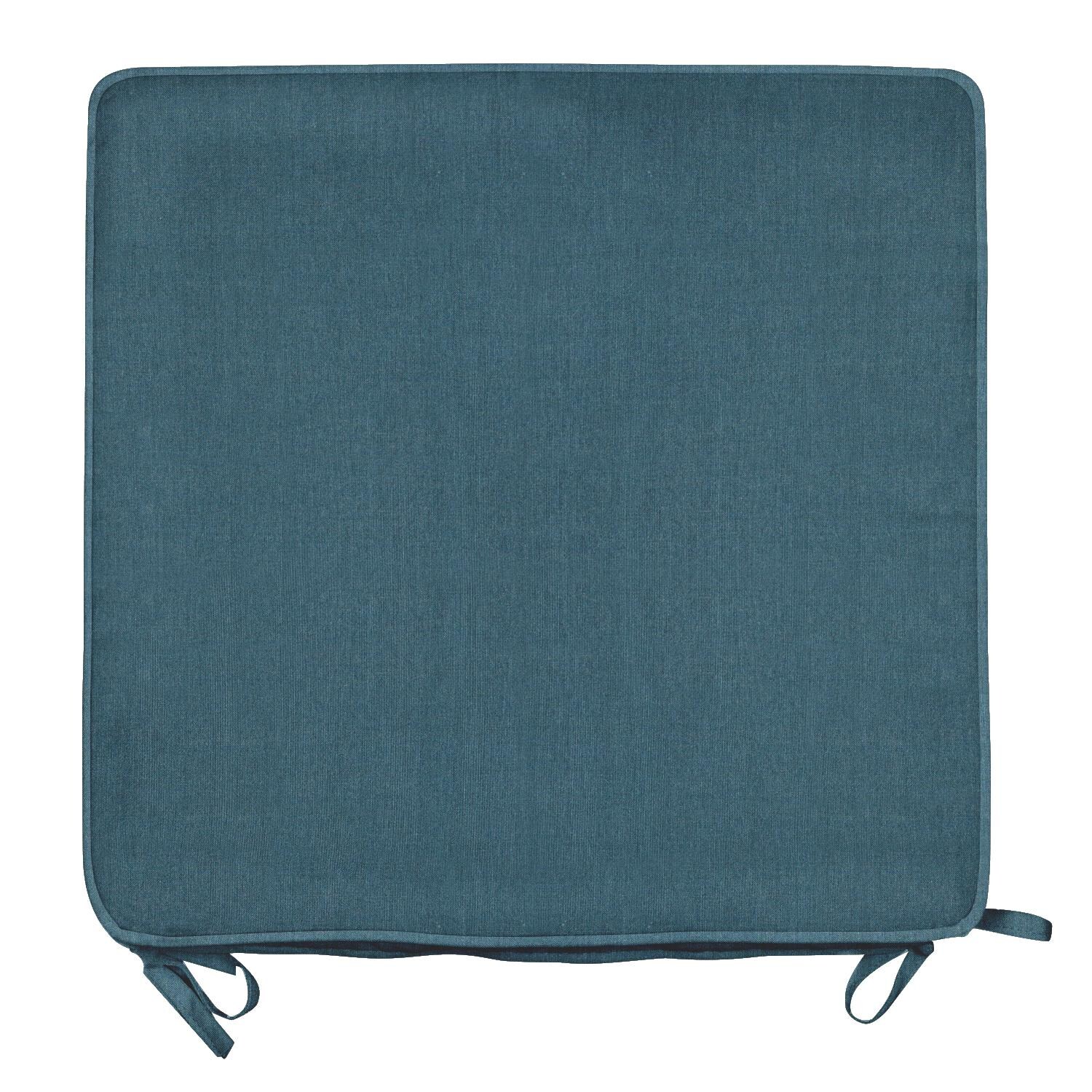 Sunbrella Cast Lagoon Large Outdoor Replacement Seat Cushion W/ Piping By UltimatePatio.com - Top View thumbnail