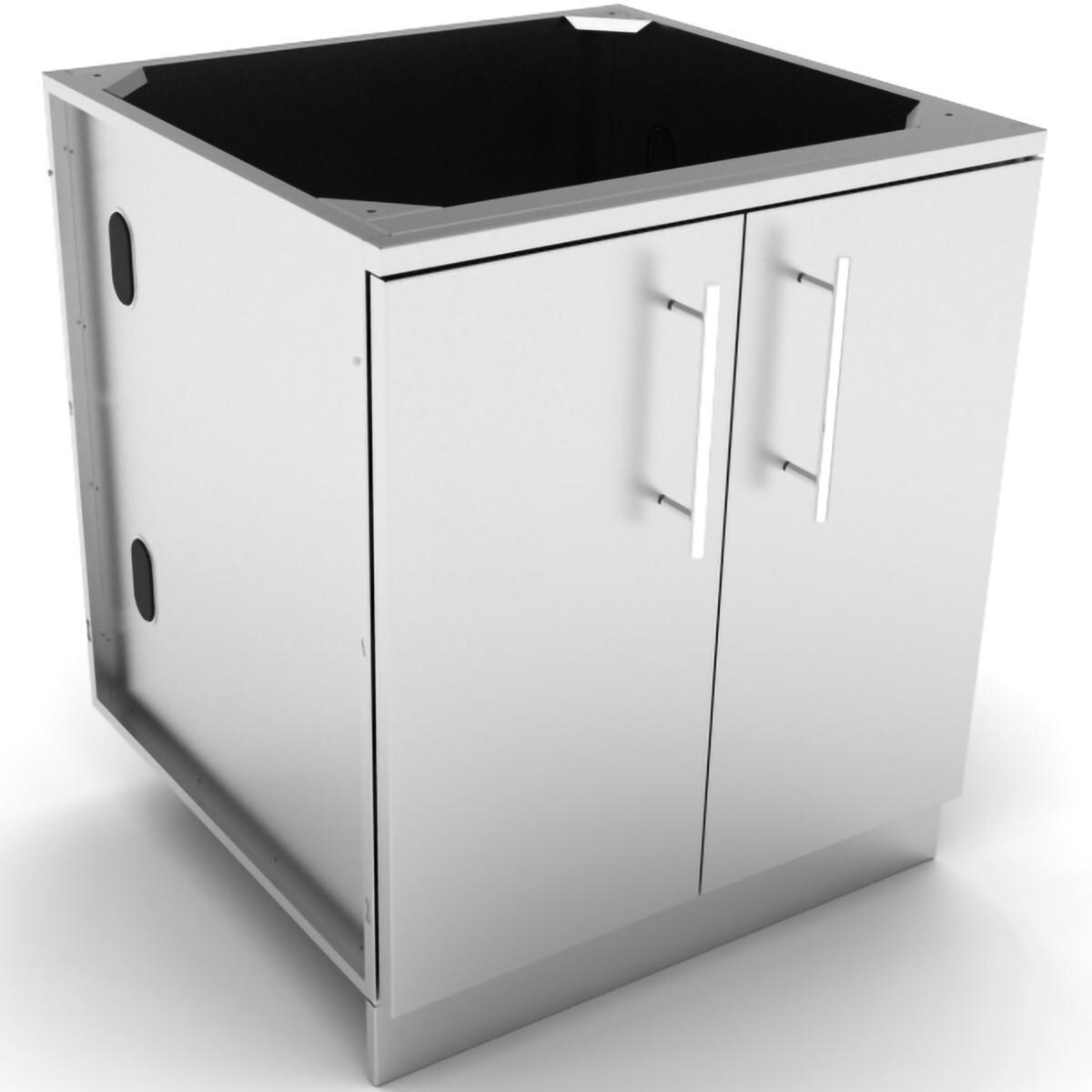 Sunstone SBC30FDD 30-in Outdoor Kitchen Double Door Island Cabinet - White Background thumbnail