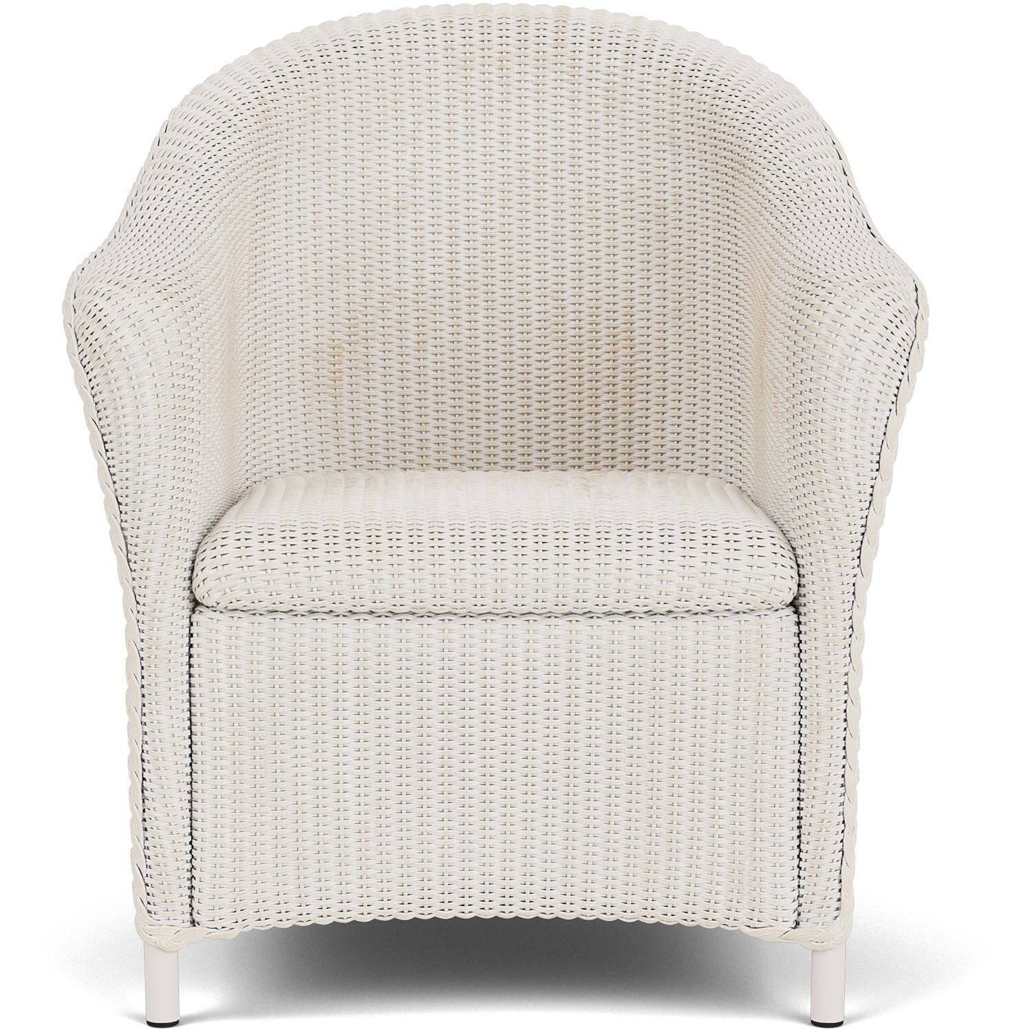 Lloyd Flanders Reflections Dining Armchair W/ Padded Seat in Antique White Finish thumbnail