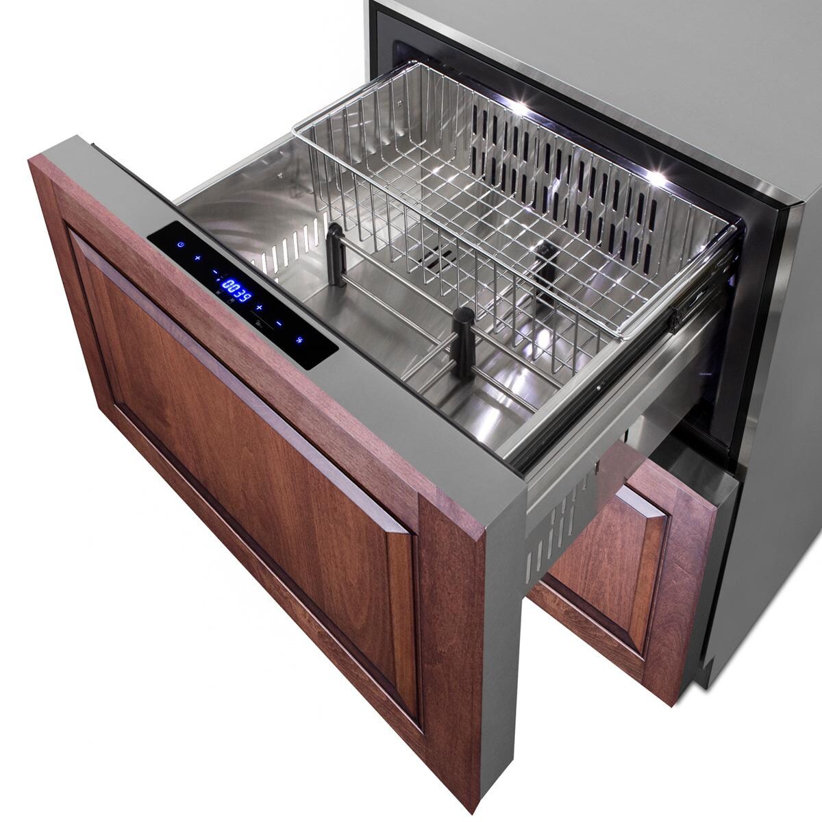 Summit ADRF244CSS 24-Inch 3.32 Cu. Ft. 2-Drawer Refrigerator-Freezer - Custom Panel - Top Drawer Full thumbnail