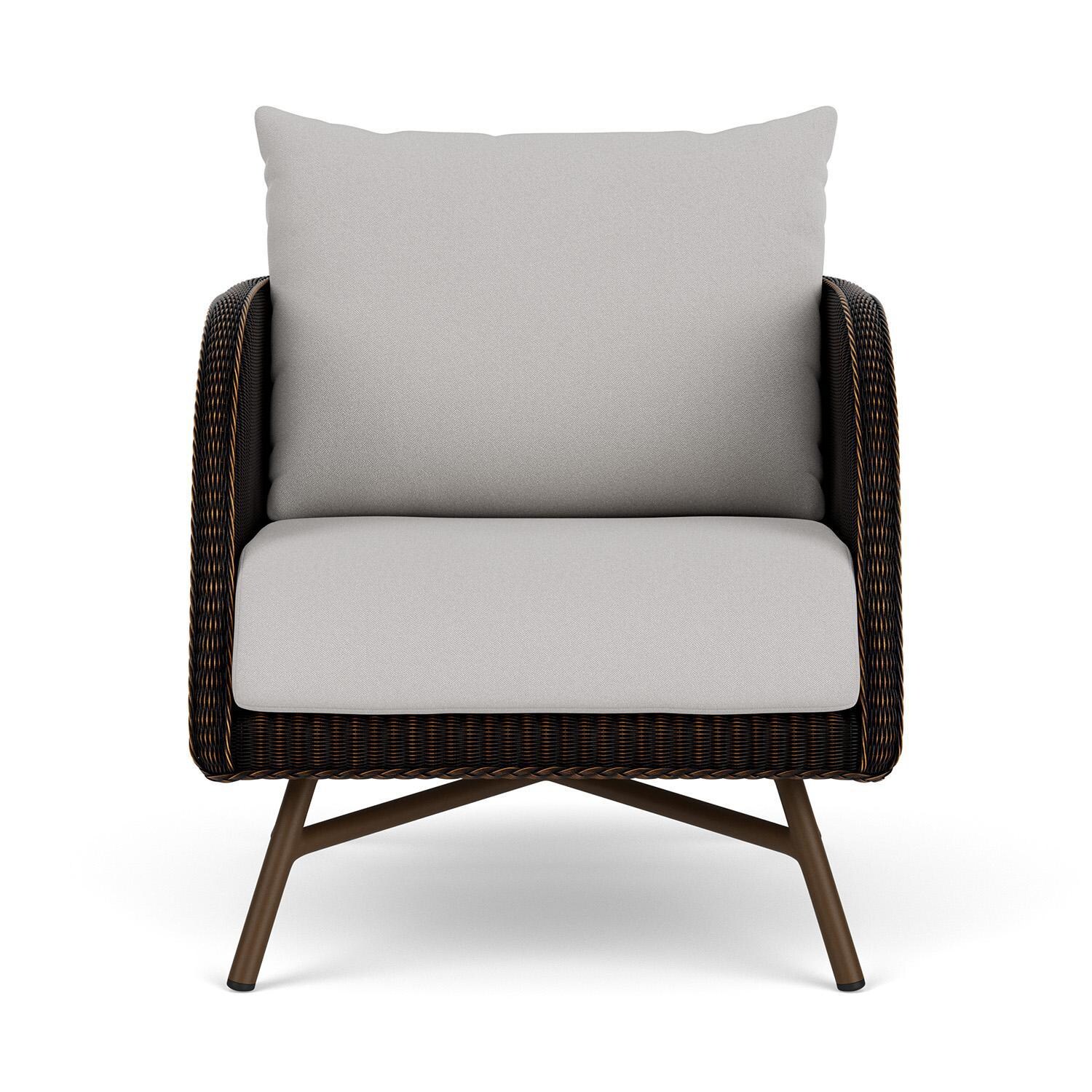 Essence Wicker Club Chair in Mink/Tundra Dove By Lloyd Flanders
