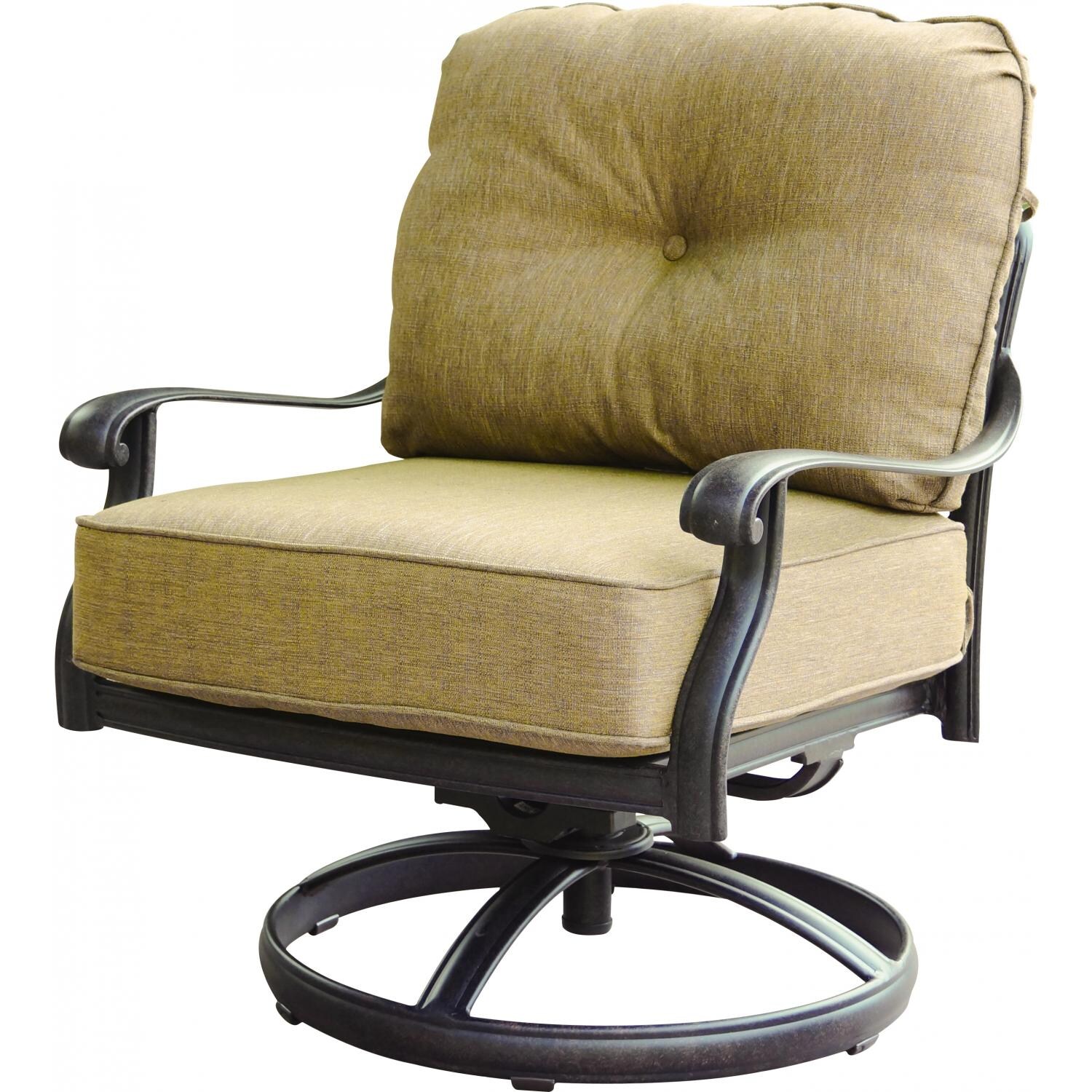 Darlee Elisabeth Cast Aluminum Swivel Rocker Patio Club Chair thumbnail