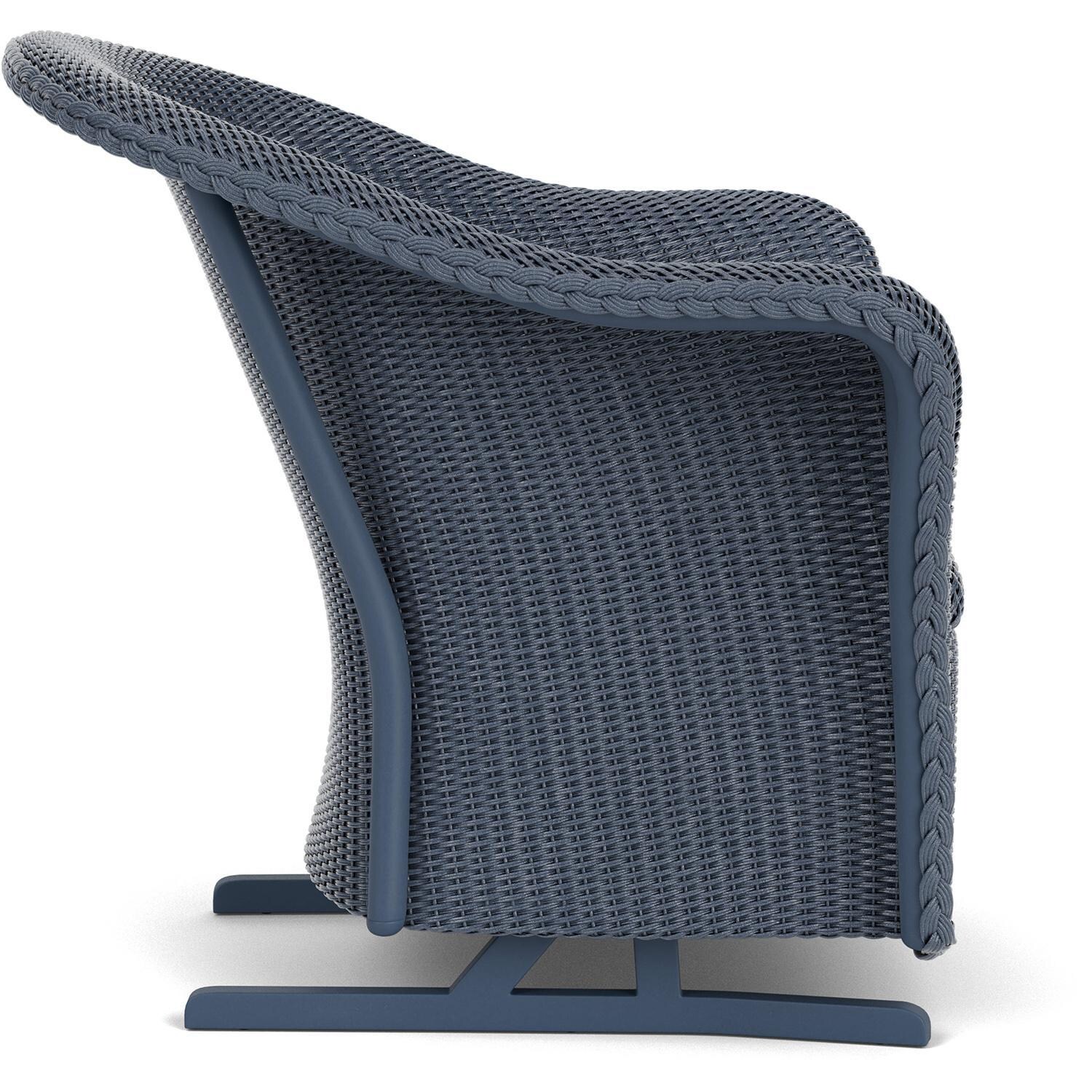 Lloyd Flanders Reflections Spring Rocker W/ Padded Seat in Denim Blue Finish - Side thumbnail