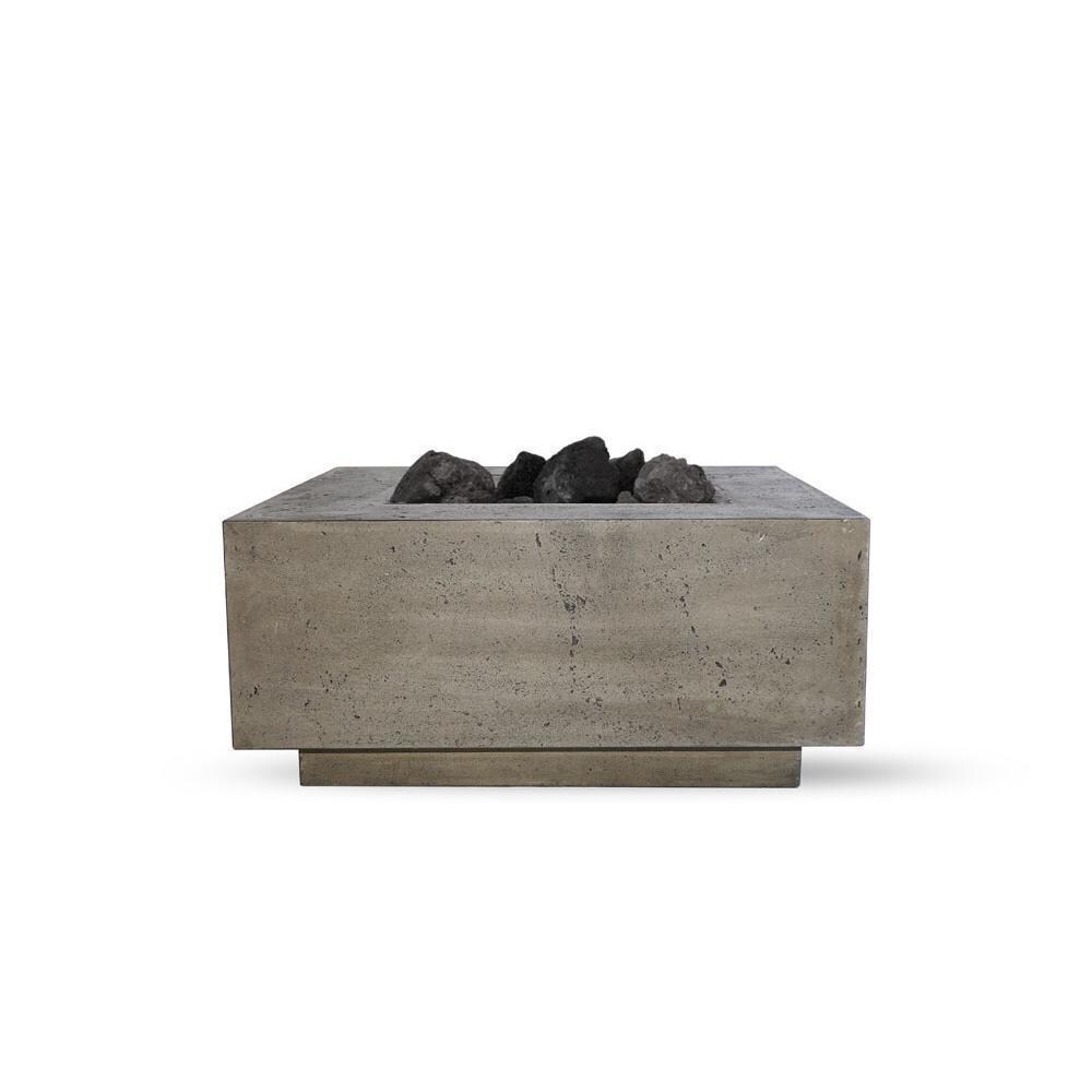 Prism Hardscapes SCPH-406-4LP Tavola 2 36-Inch Propane Square Fire Pit Table - Pewter - With Lava Rocks