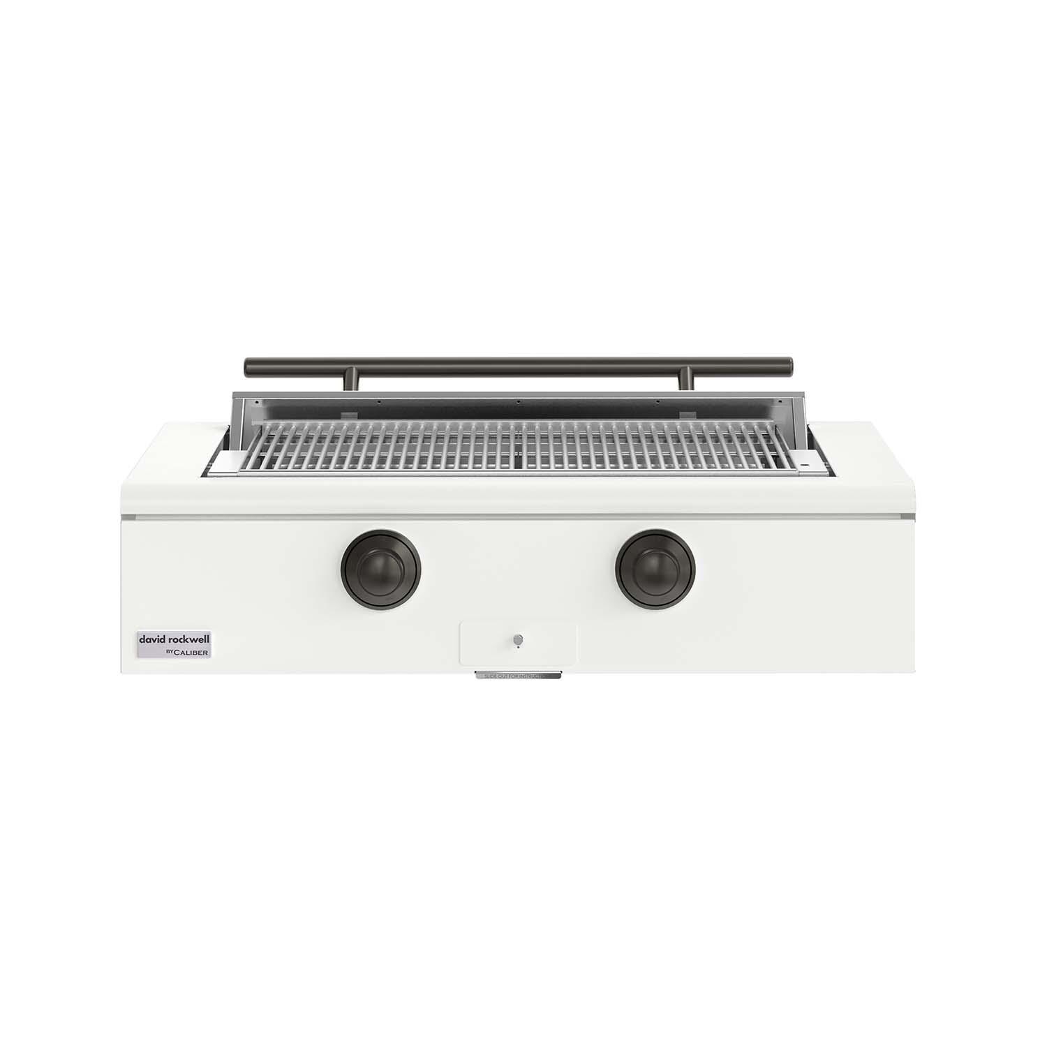 Caliber 42-in Propane Built-In Rockwell Grill - Matte White w/ Pewter Hardware - CRG-42BL00-A-030-H05