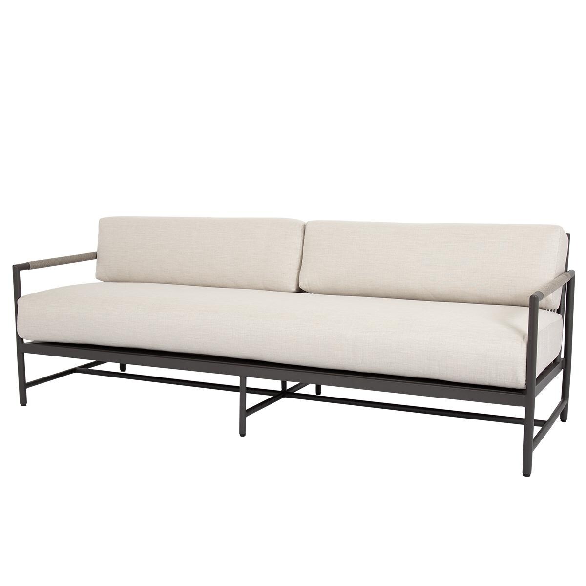 Sunset West - 4601-23-57005 - Pietra Rope & Aluminum Patio Sofa W/ Sunbrella Echo Ash Cushions thumbnail