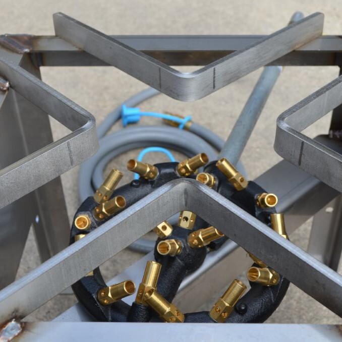 The St. Romain Cooker NG20SS 130,000 BTU Natural Gas Patio Burner And Stainless Steel Stand - Burner Detail thumbnail