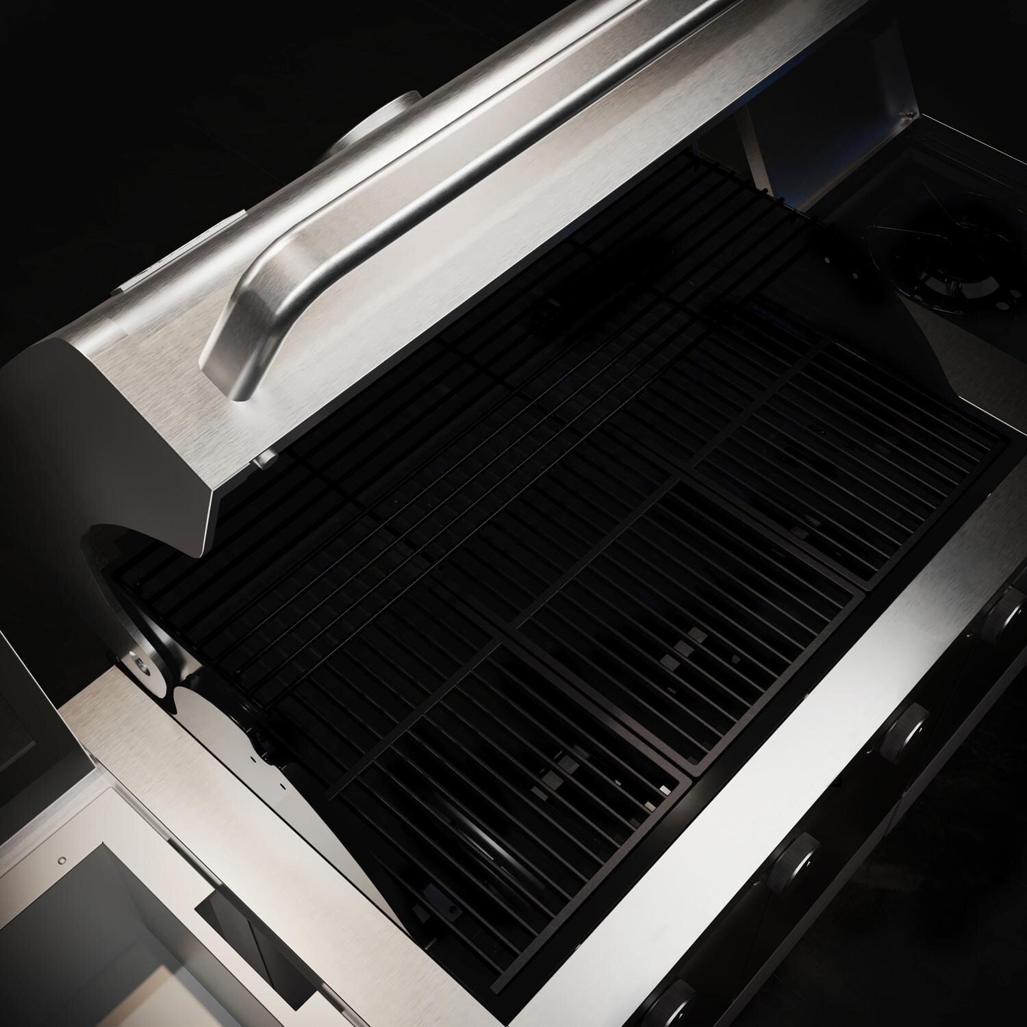 TYTUS Fresno Series 4-Burner Stainless Steel + Shadow Stone Natural Gas BBQ Island (Ships Propane w/ Conversion Kit) - Grill - Detail thumbnail