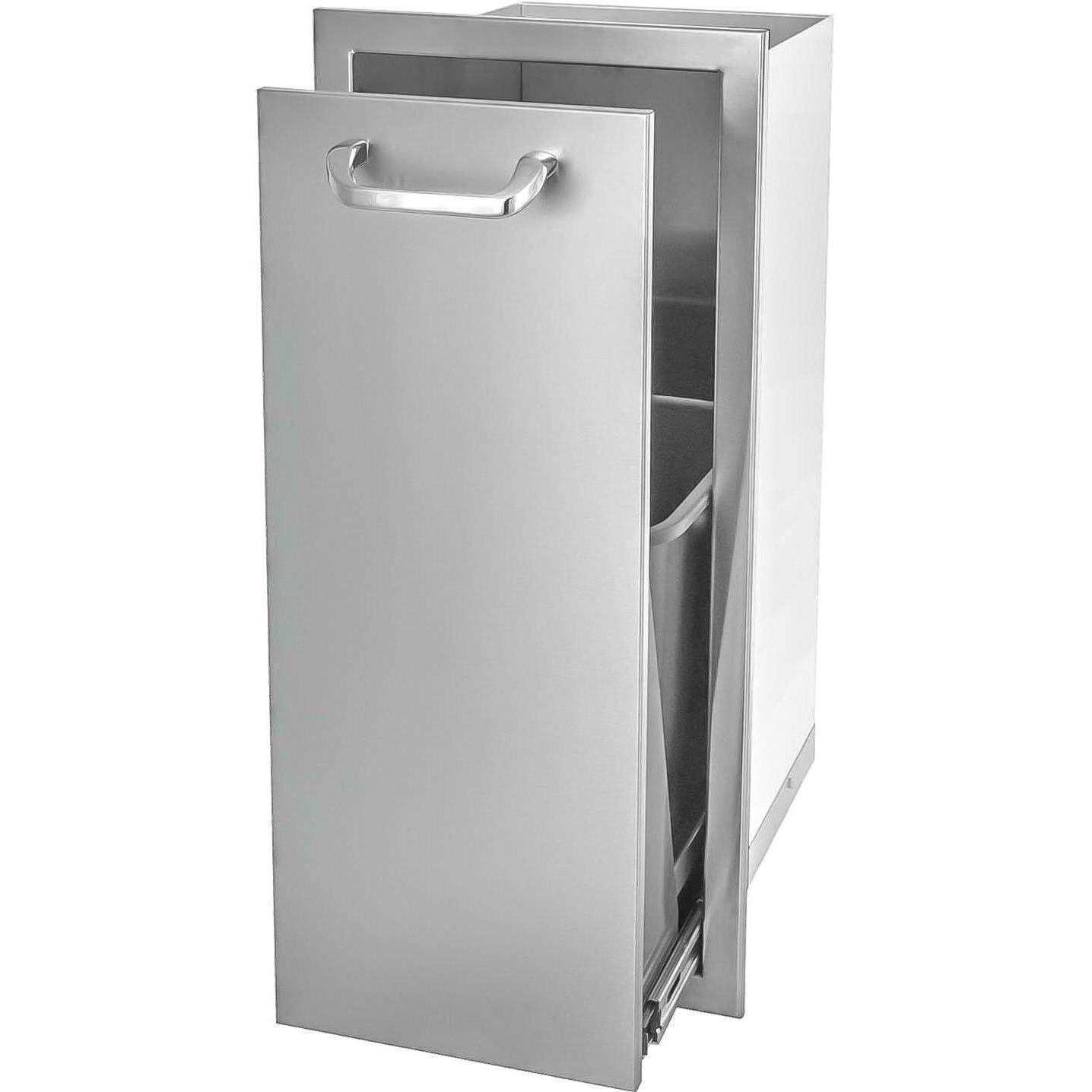 BBQGuys.com Kingston Series Narrow Roll-Out Trash Bin Front View thumbnail