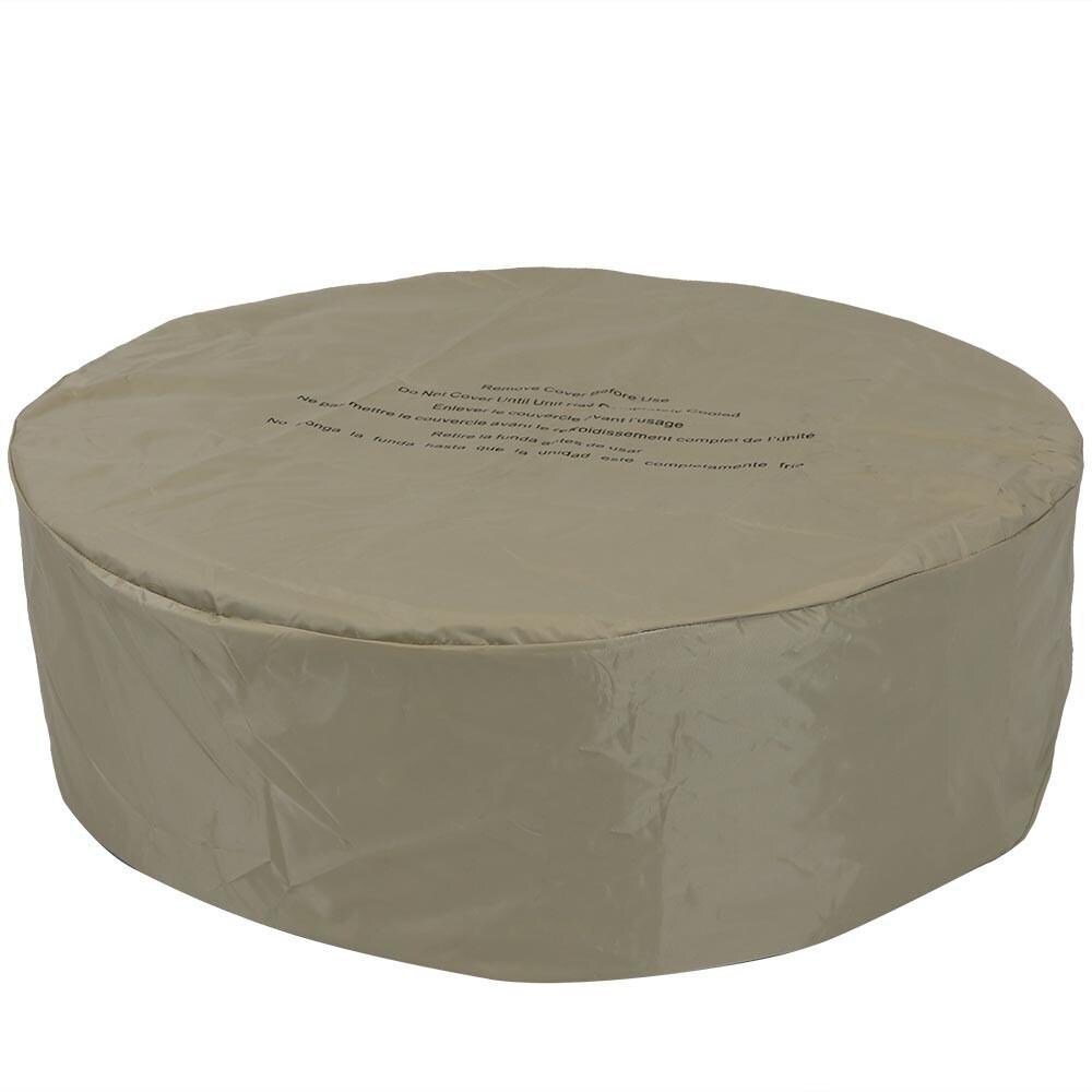 Ultimate Patio 30-Inch Round Cast Stone Propane Gas Fire Pit - Cover thumbnail