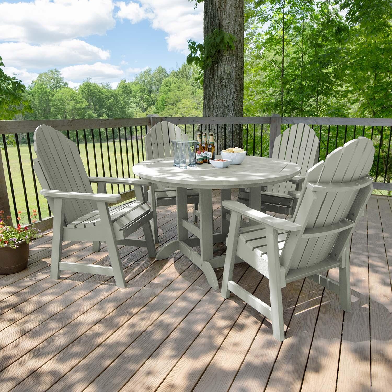 Dream Bay 5 Pc Recycled Plastic Dining Set in Eucalyptus by Lakeview