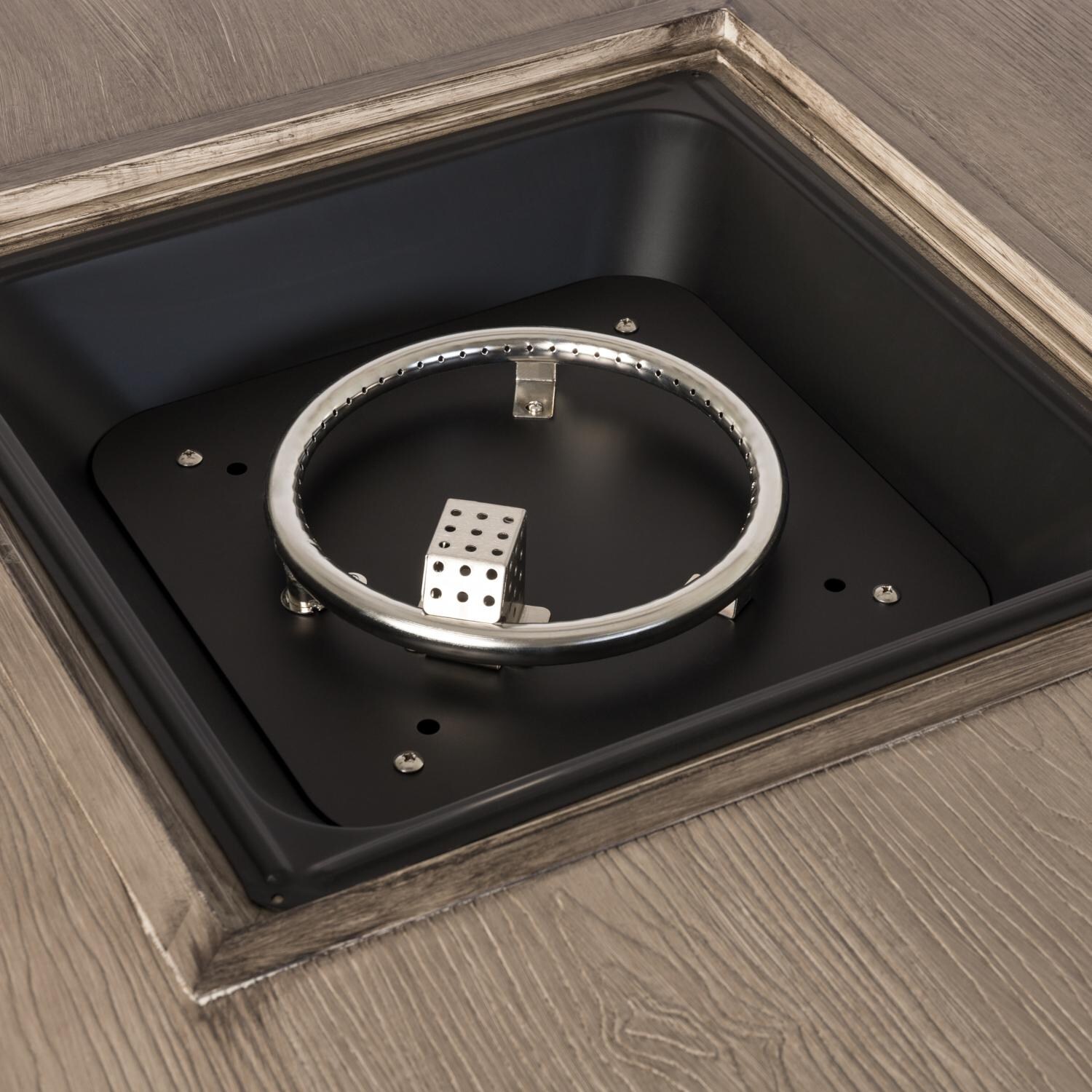 Ultimate Patio SC62741 Saddlebunch 40-Inch Square Aluminum Propane Fire Pit Table - Burner No Fire Glass thumbnail