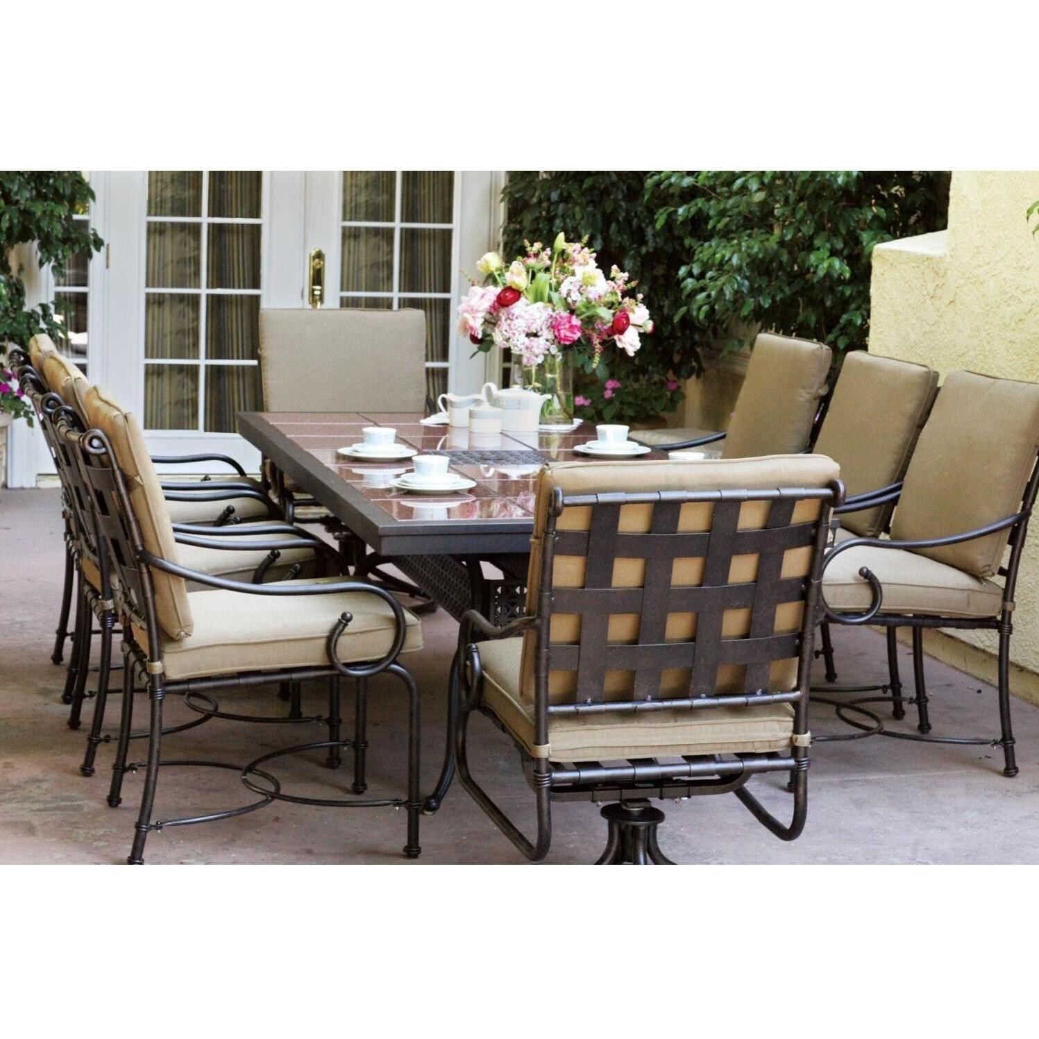 Granite Top Patio Table Images Decoration Ideas Granite Top Patio Table Image Collections Bar Height Dining Set Darlee Malibu 9 Piece Cast