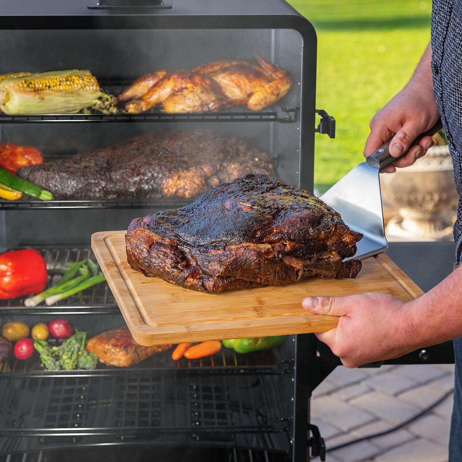 Pit Boss 11114 Navigator 3-Series Vertical Pellet Smoker - Cooking - Detail thumbnail