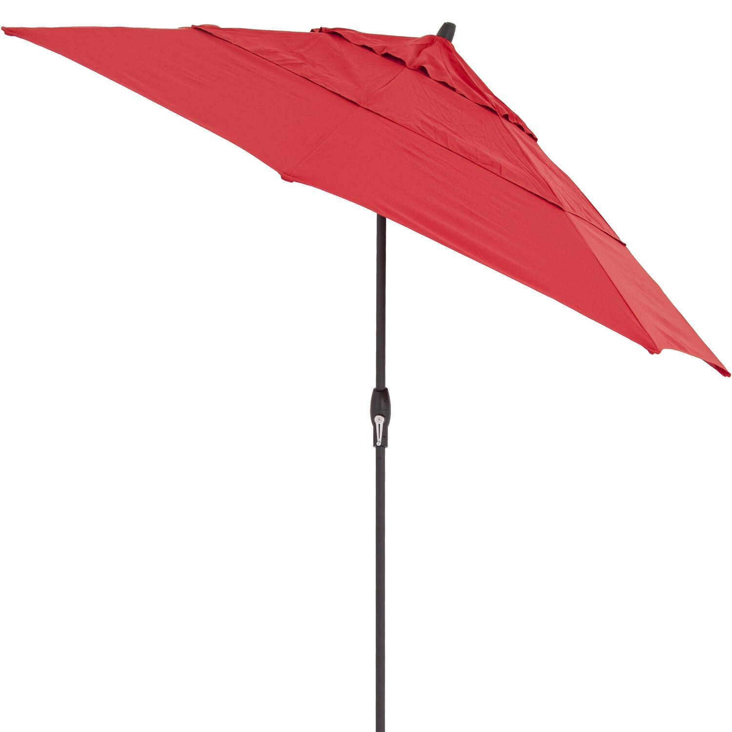 Treasure Garden 11 Ft. Octagonal Aluminum Auto Tilt Patio Umbrella W/ Crank Lift - Tilted thumbnail