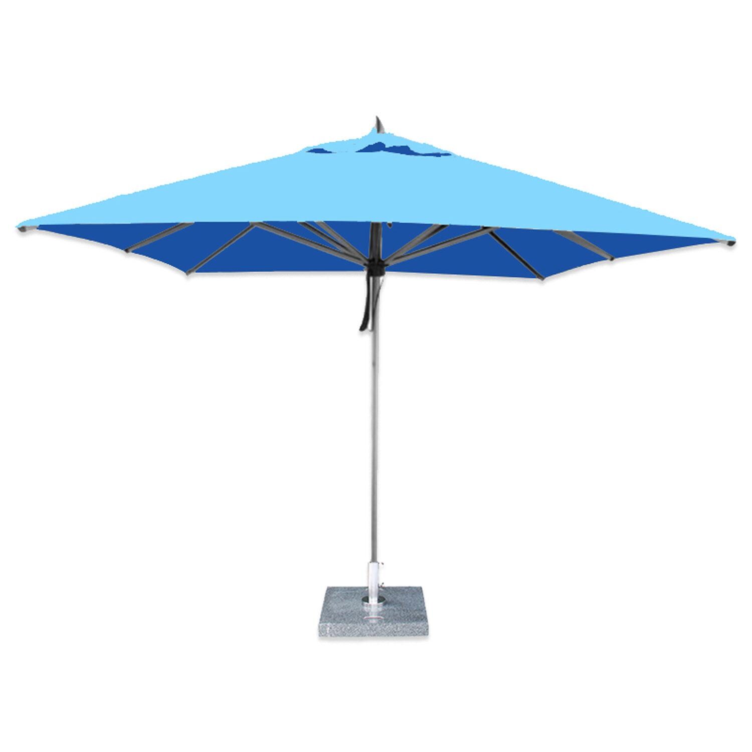 Bambrella Hurricane 8 1/2 Ft Square Market Umbrella -  Ocean Blue Canopy