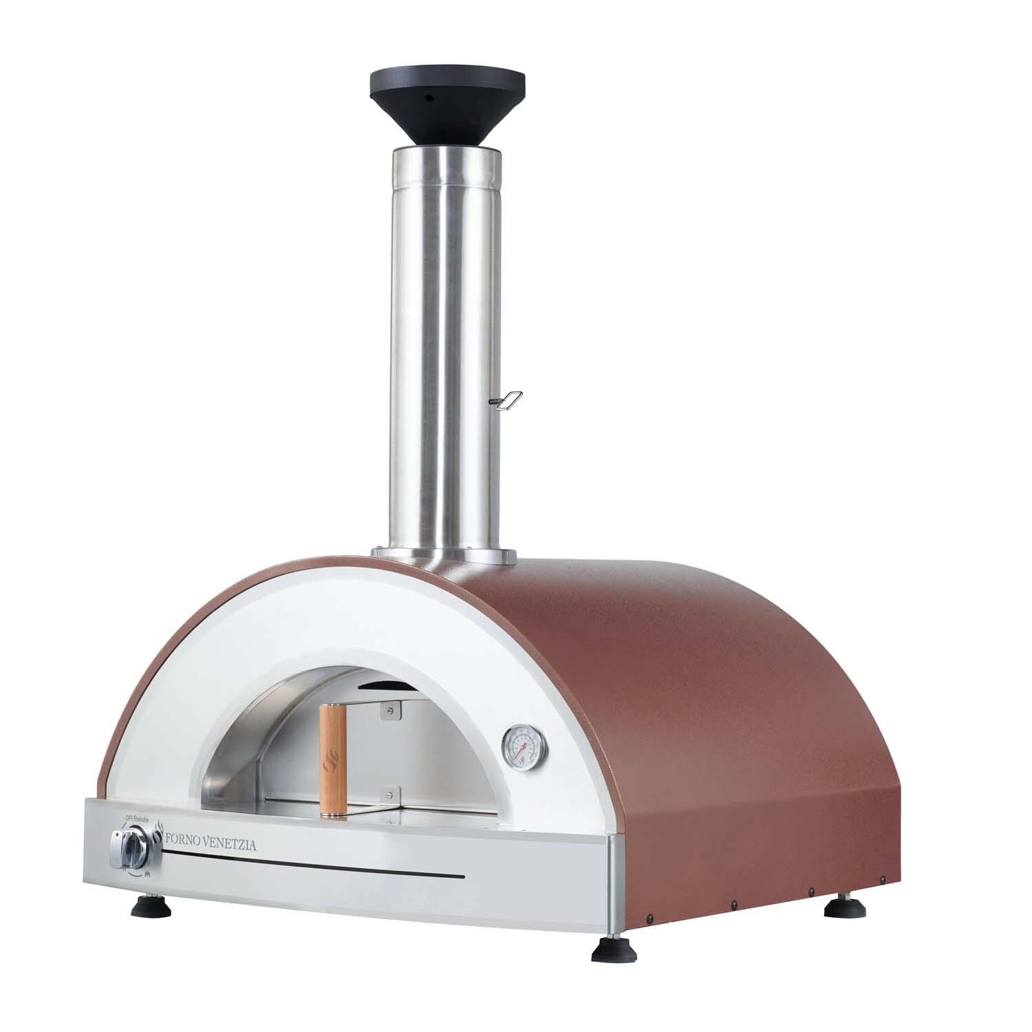 Forno Venetzia FVP225-G-NG-CAPP Pronto 225 Hybrid Natural Gas Pizza Oven - Cappuccino - White Background thumbnail