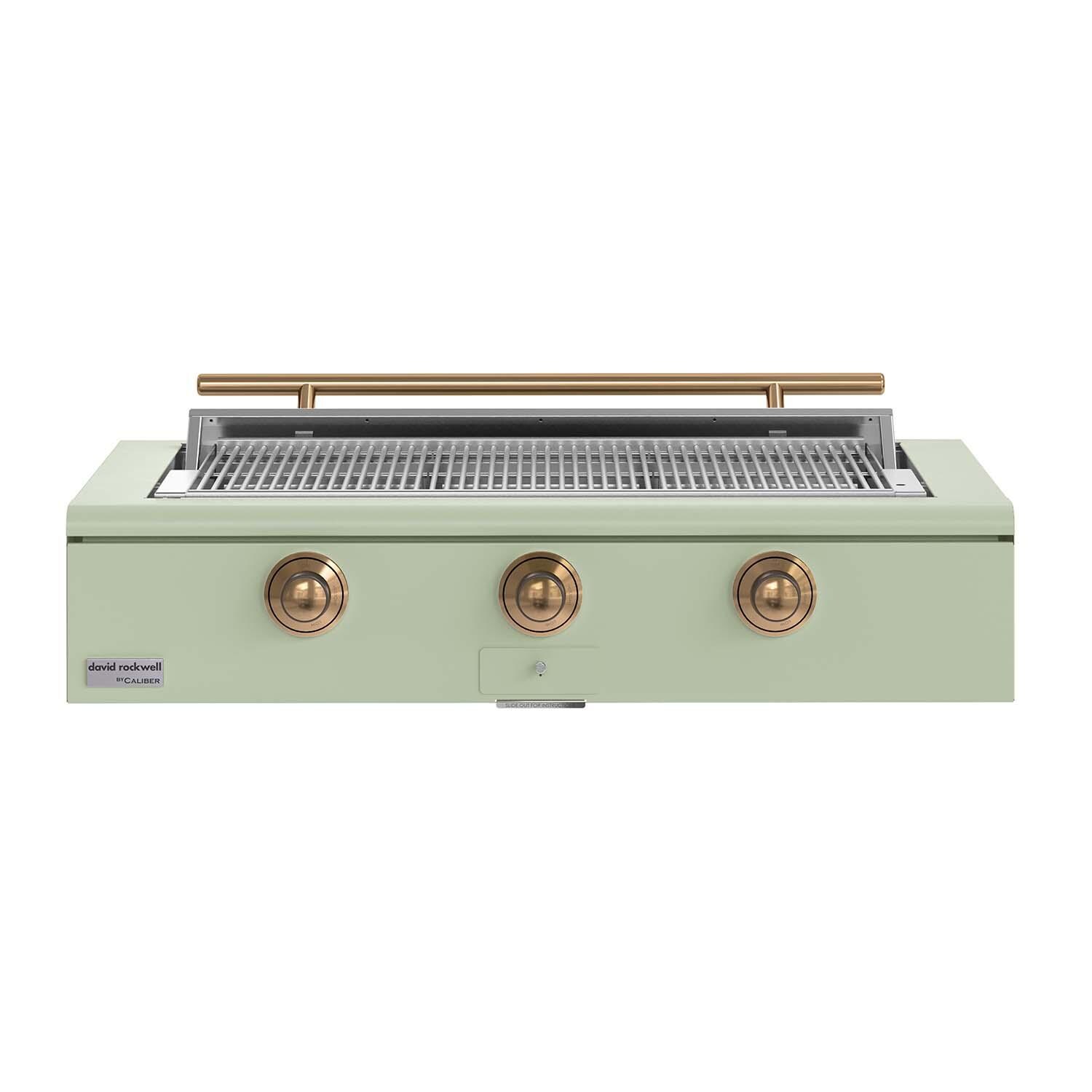 Caliber 48-in Natural Gas Built-In Rockwell Grill - Sage w/ Gold Hardware - CRG-48BN00-A-129-H08