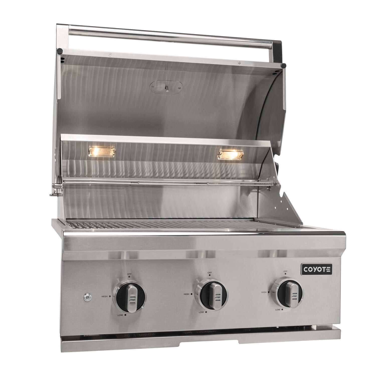 Coyote Outdoor Living 30 Inch C-Series Built-In Natural Gas Grill - Angle - White Background thumbnail