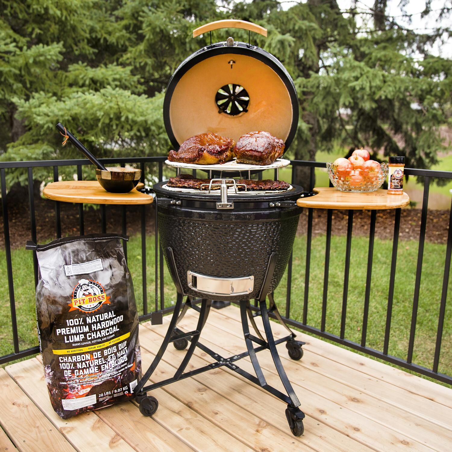 Pit Boss - 71220 - 22-Inch Ceramic Kamado Grill - Outdoors thumbnail
