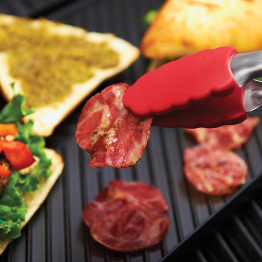 Broil King Cast Aluminum Deluxe Non-Stick Griddle - 91652 - Cooking on Ridges - Lifestyle thumbnail
