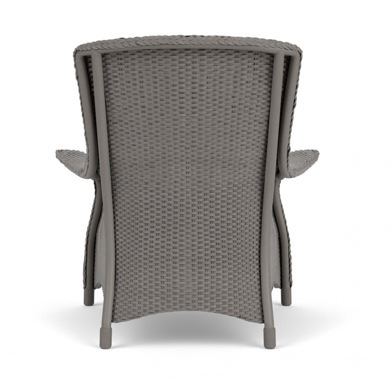 Lloyd Flanders Mandalay Lounge Chair in Pewter Finish with Remy Cloud fabric - Back thumbnail