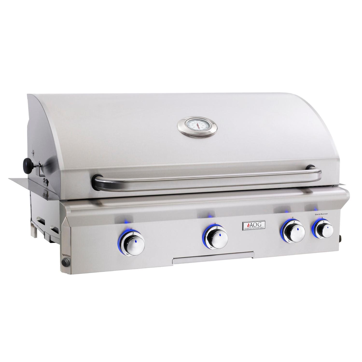 American Outdoor Grill L-Series 36-Inch 3-Burner Built-In Natural Gas Grill With Rotisserie - 36NBL thumbnail