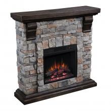 ClassicFlame Pioneer 40-Inch Electric Fireplace Mantel Package - Brushed Dark Pine - 90679F