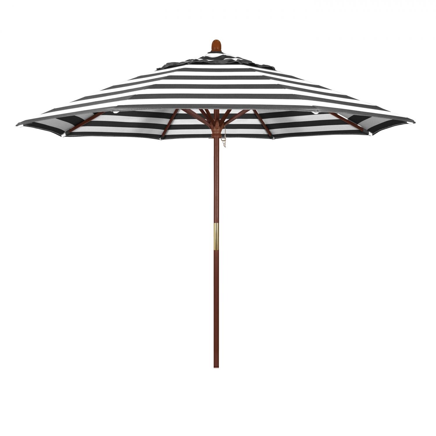 California Umbrella Grove Series 9 Ft Octagonal Hardwood Patio Umbrella W/ Push Lift - Sunbrella Cabana Classic Canopy thumbnail