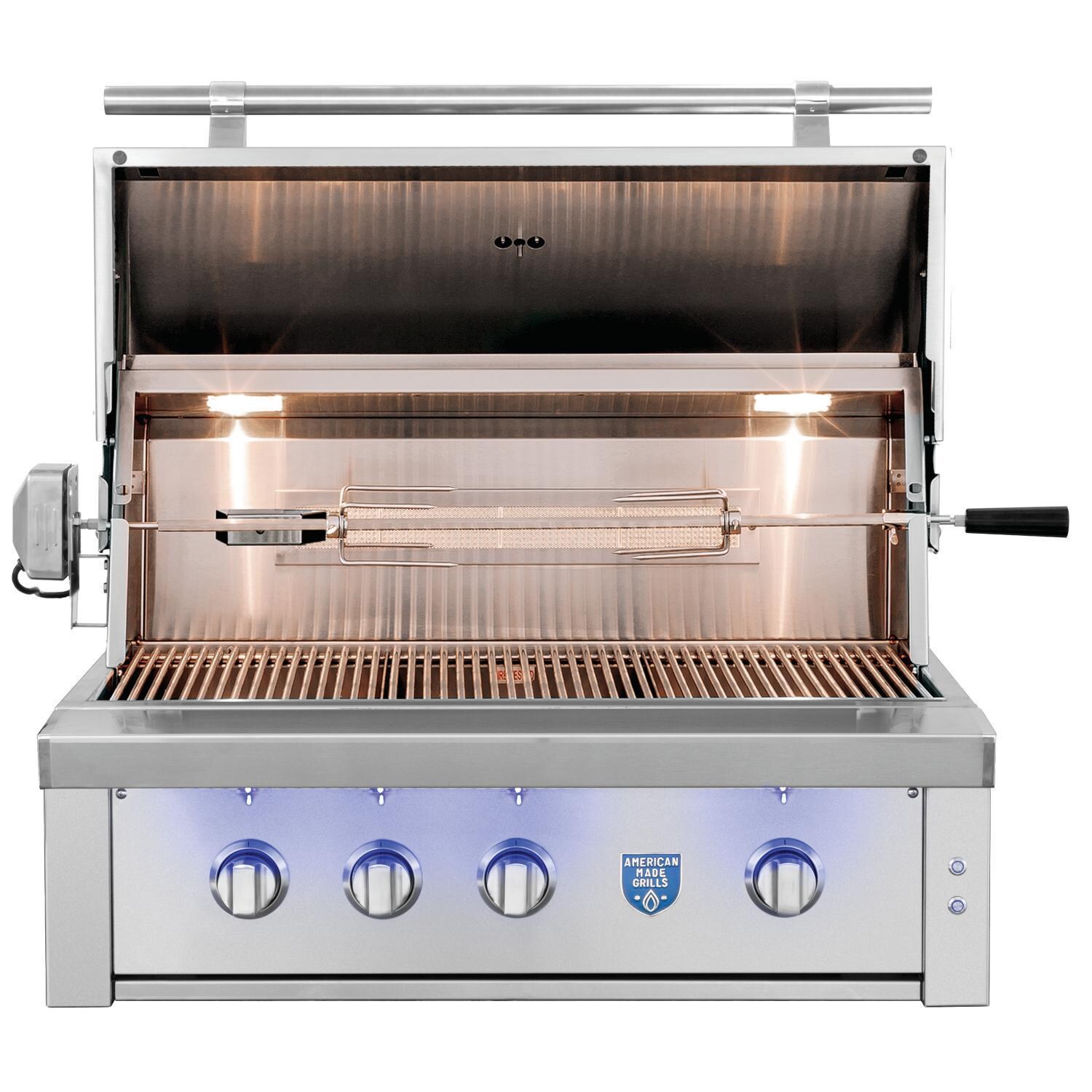 American Made Grills EST36-LP Estate 36-Inch 3-Burner Built-In Propane Gas Grill  - Open View thumbnail