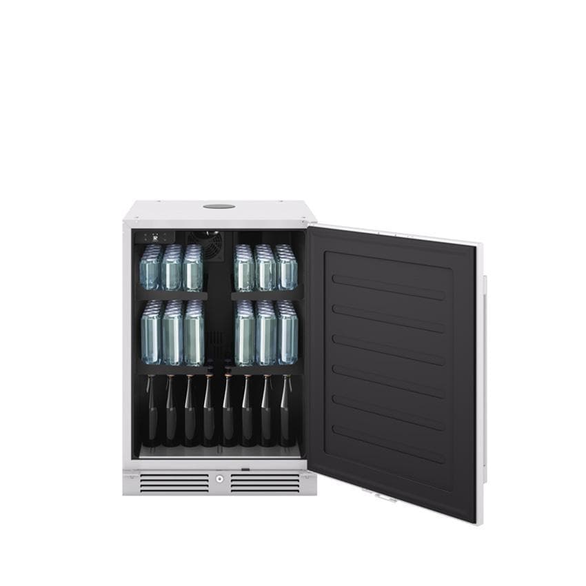 Zephyr PRKB24C01AS-OD Presrv 24 Inch Outdoor Kegerator & Beverage Cooler - Open - White Background thumbnail