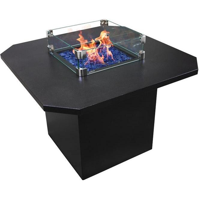 Firegear Key West 36-Inch Gas Fire Pit Table With Iron Gray Tabletop - Angle thumbnail