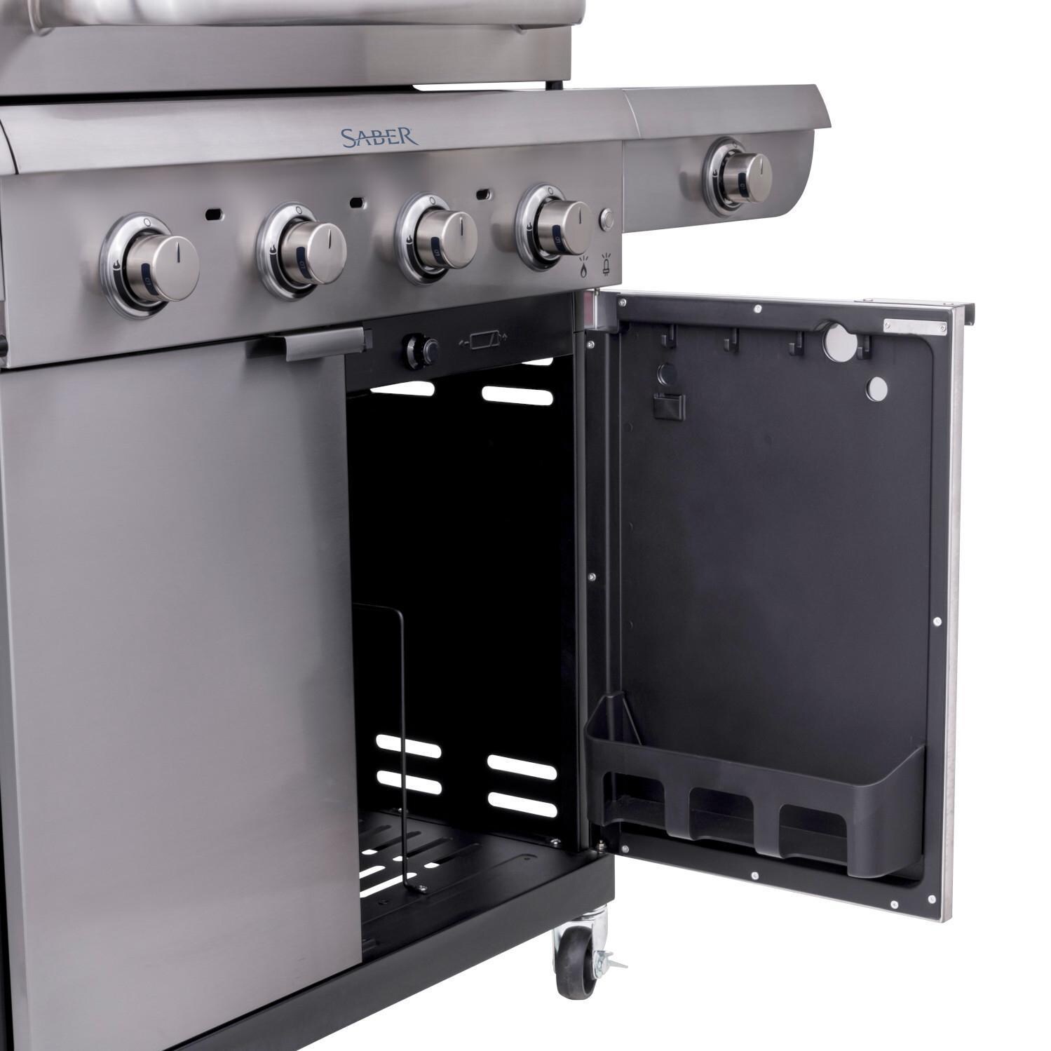 Saber Select R52SC0421 4-Burner 30-Inch Infrared Propane Gas Grill - Cabinet Open thumbnail