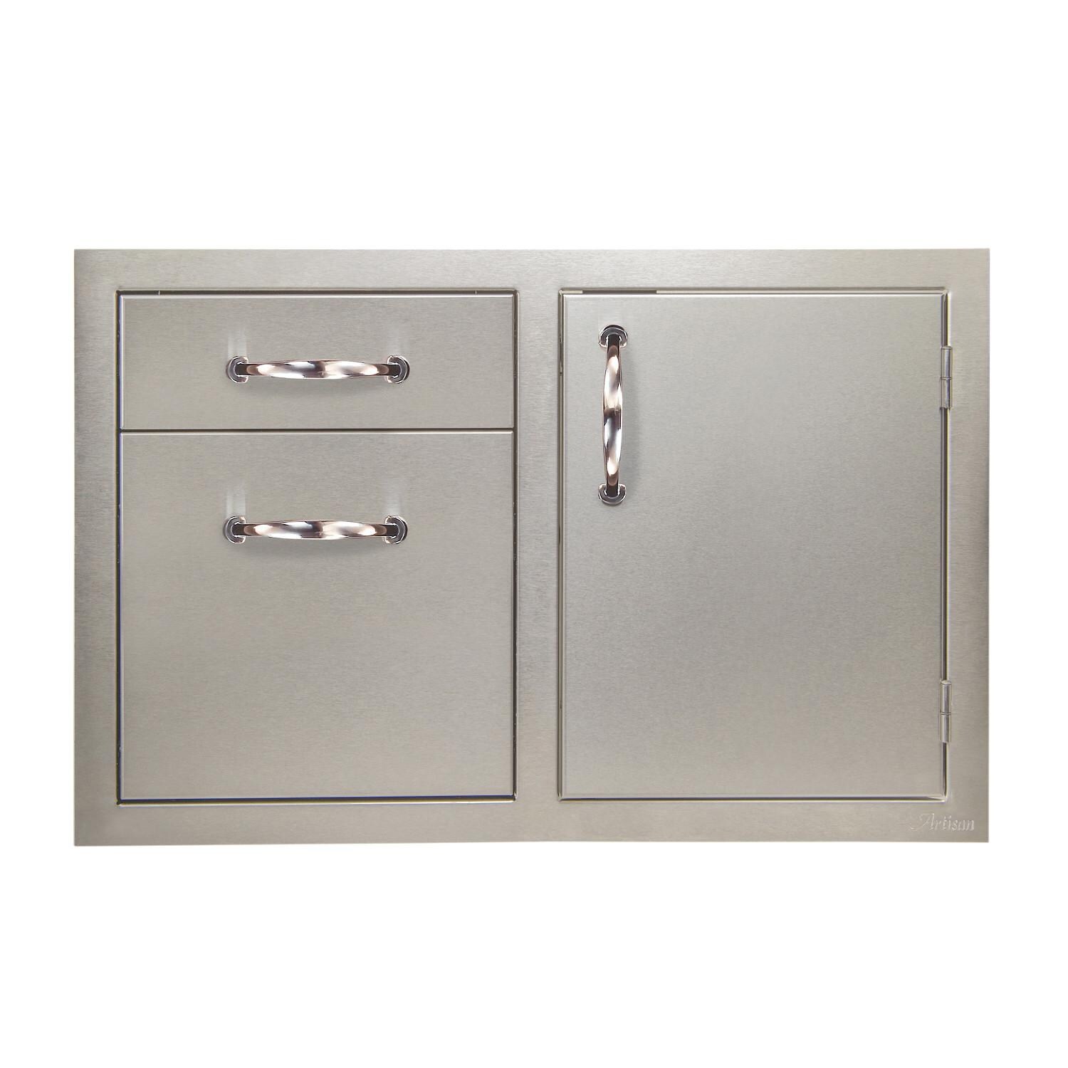 Artisan ARTP-DDC-32SC 32-Inch Soft-Close Right Hinge Door & Double Drawer Combo thumbnail