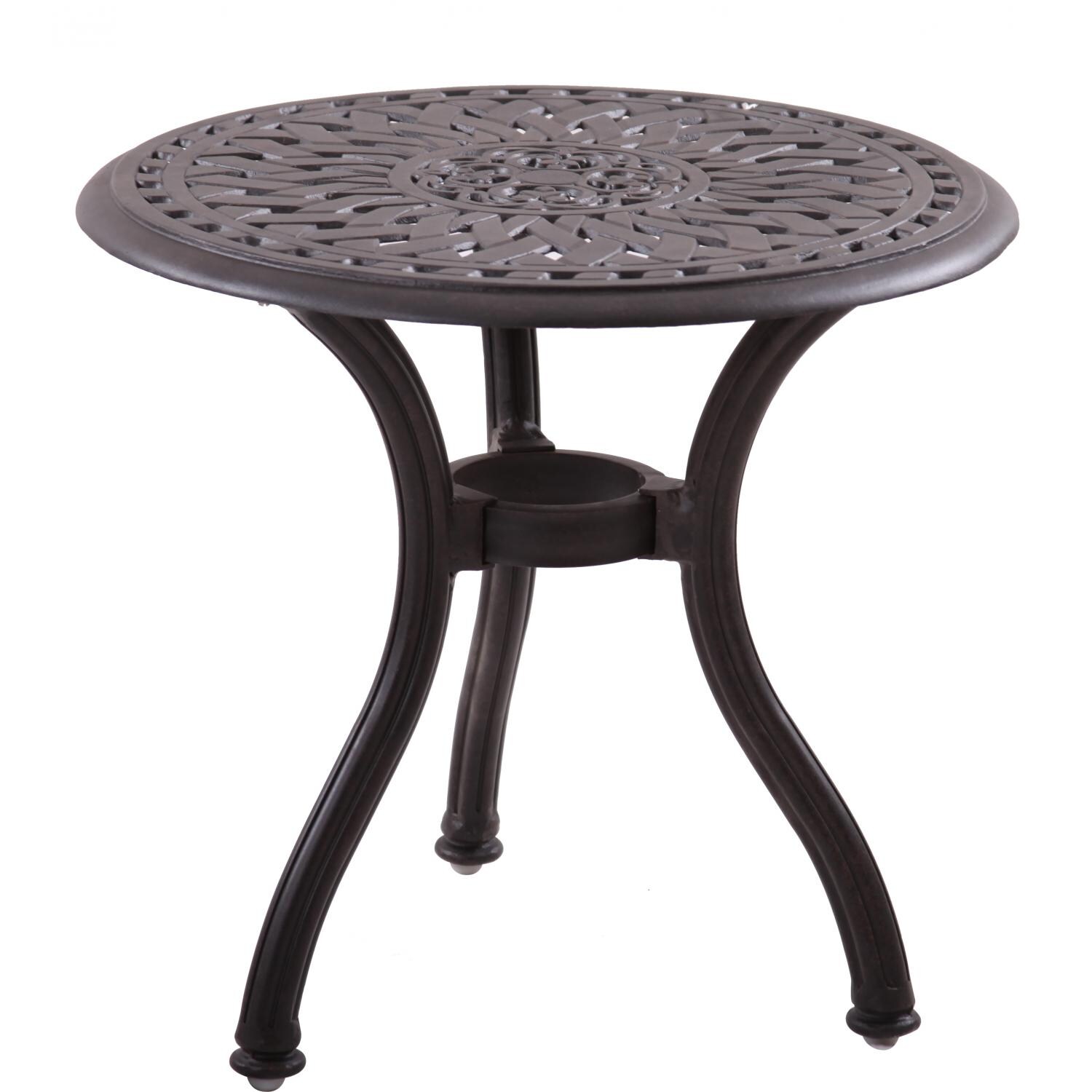 Series 60 22 Inch Cast Aluminum End Table by Darlee